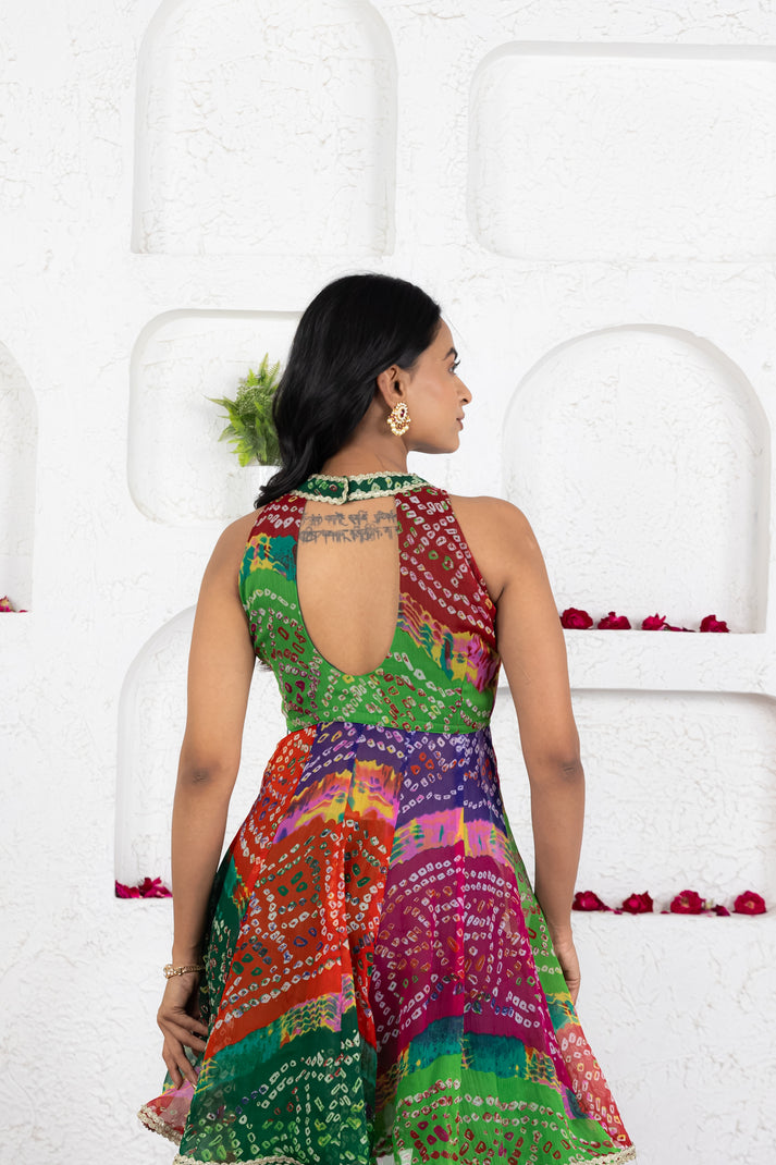 CY Deasha India Avisa Multicolor Mothra Co-Ord Set Back 1