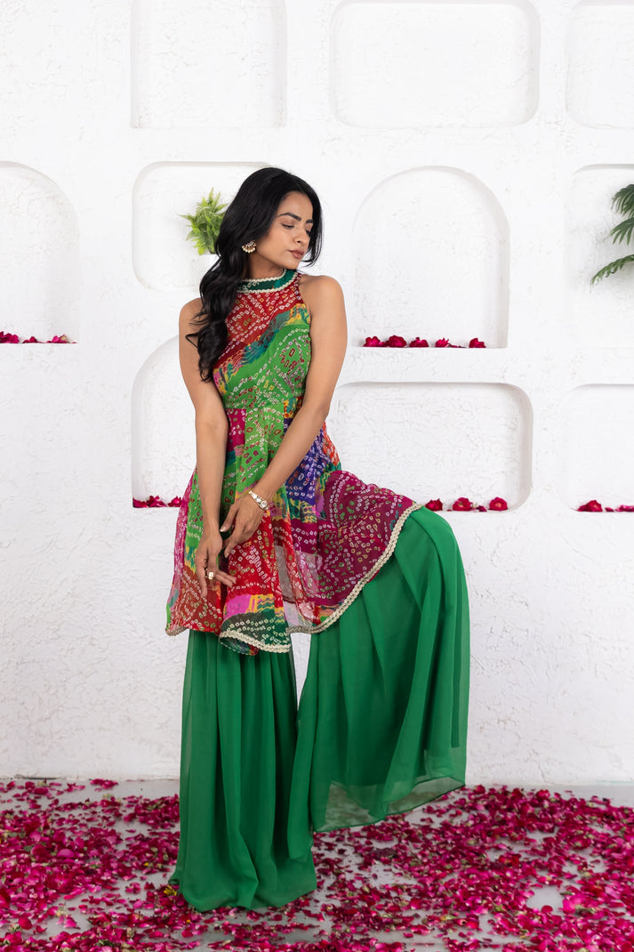 CY Deasha India Avisa Multicolor Mothra Co-Ord Set Front 3