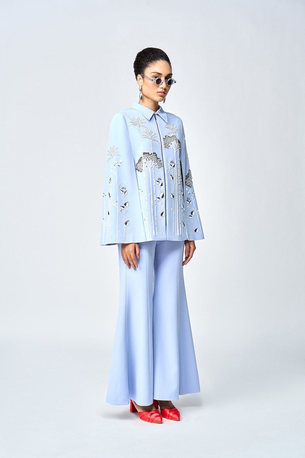 BELL BOTTOM PANTS OF (TROPICAL FOREST CAPE )