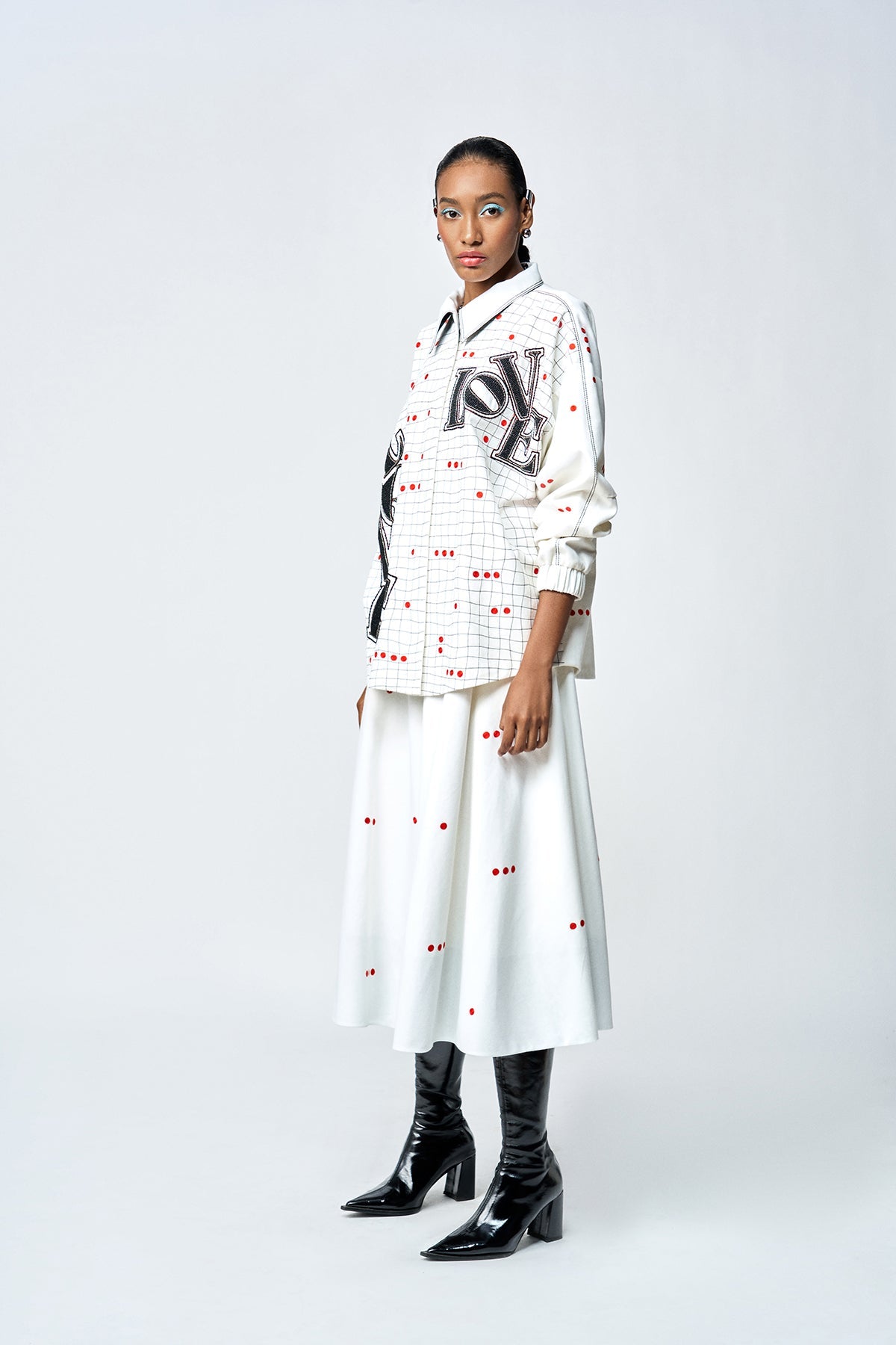 LOVE CHECKS OVERSIZED JACKET