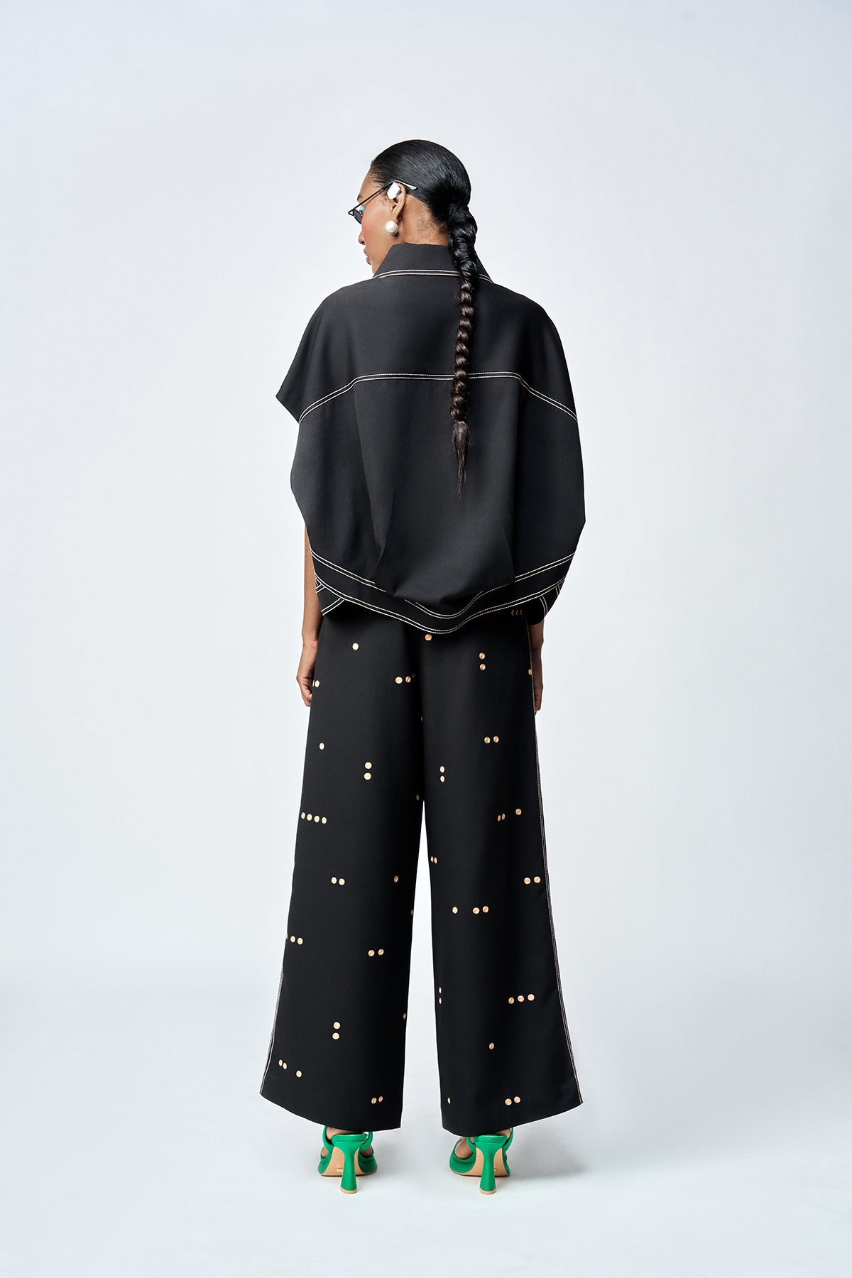 LOVE CHECKS OVERSIZED SHIRT JACKET