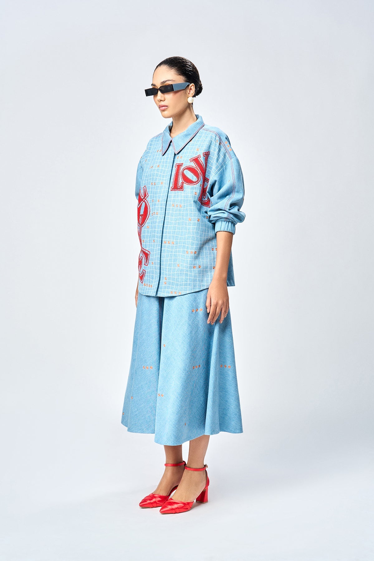 LOVE CHECKS OVERSIZED JACKET