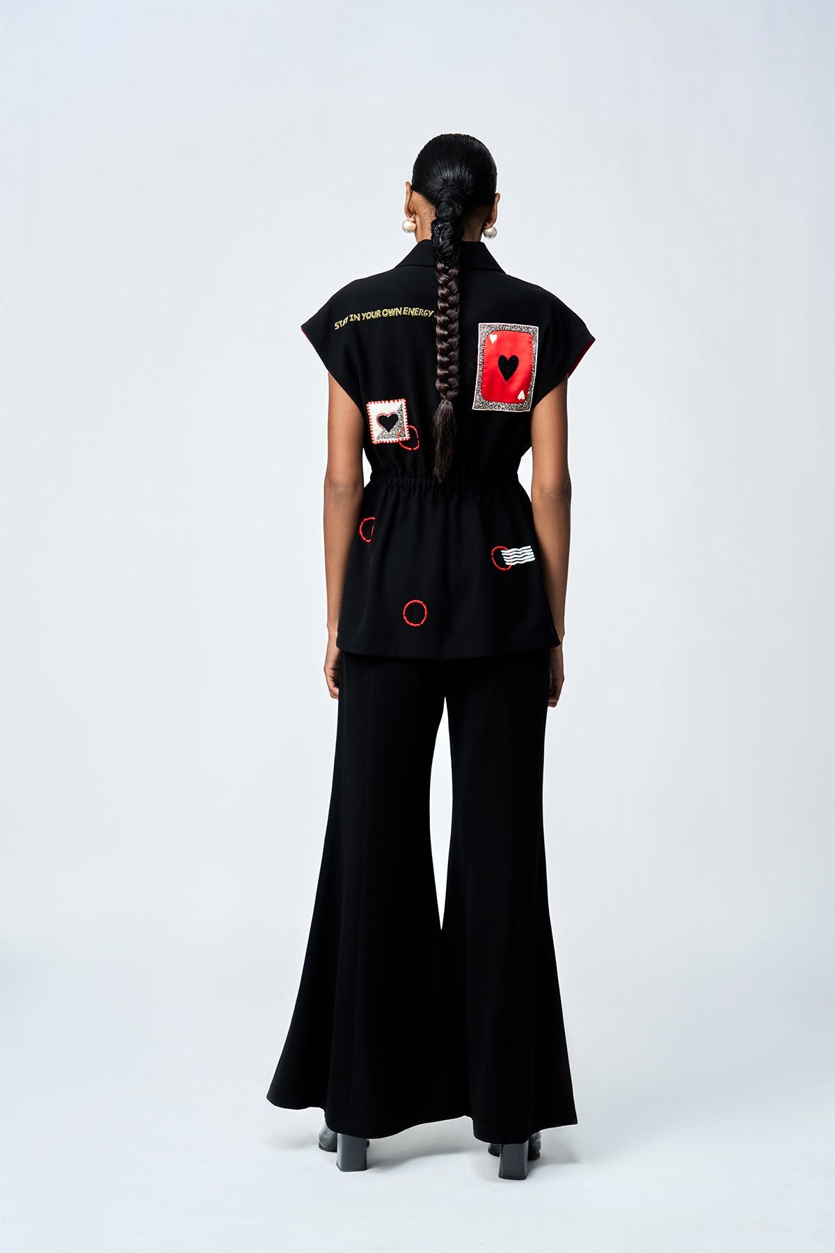 Yami Gautam in STAMP ROBE JACKET WITH BELL BOTTOM PANTS