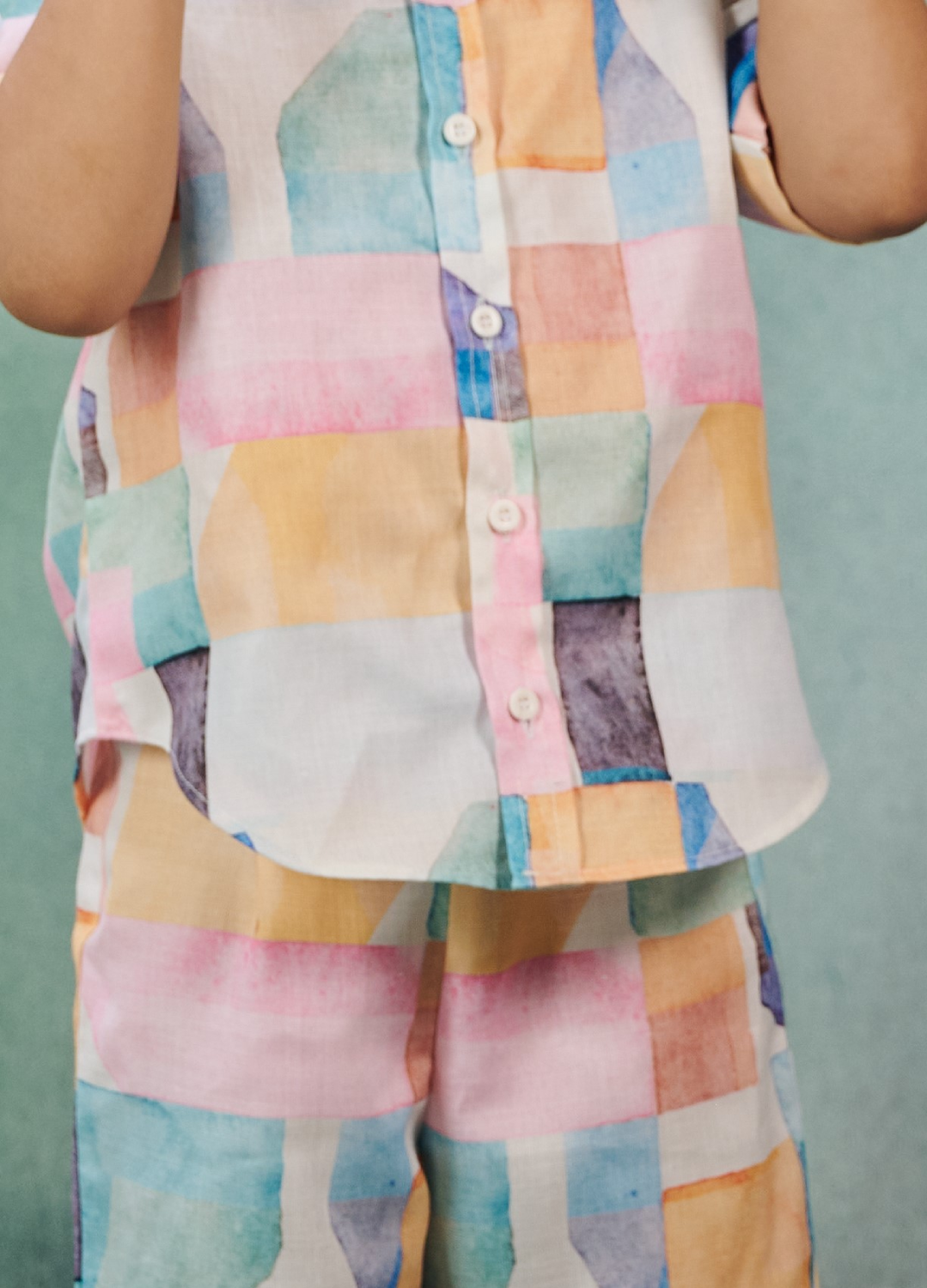 GEOMETRIC PRINT BOYS CORD SET