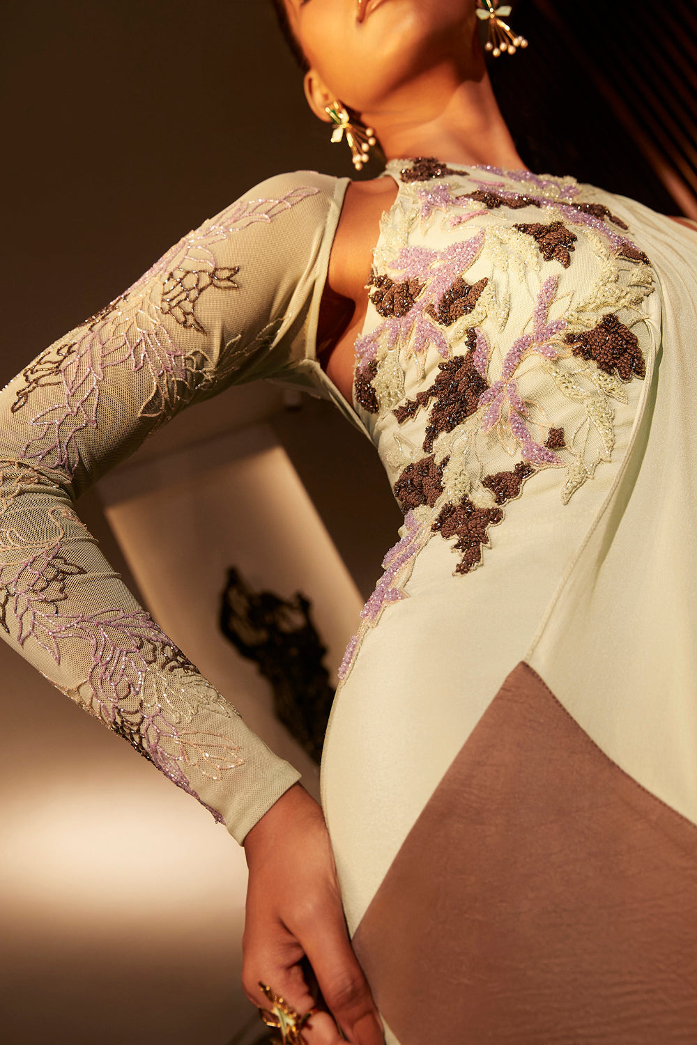 Halter Neck Drape Dress with Jacket