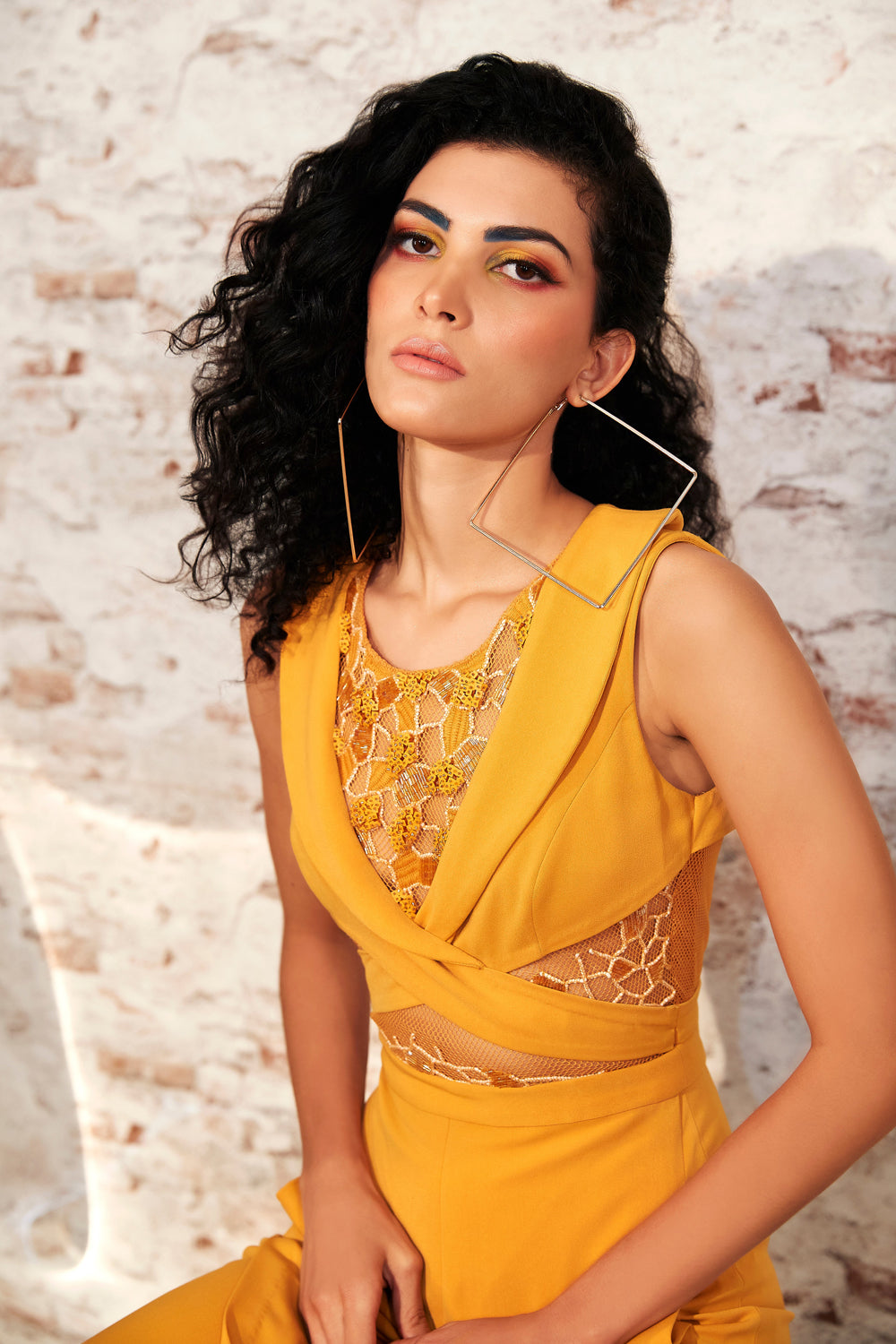 Yellow Criss Cross Jumpsuit