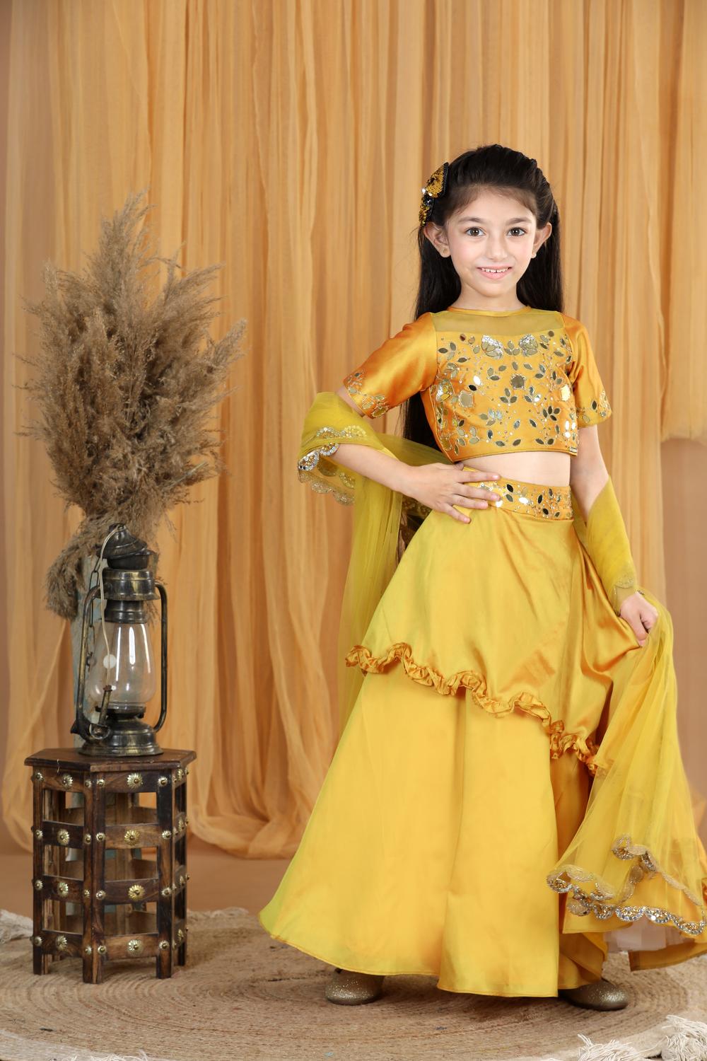 Lehanga With Mirror Work