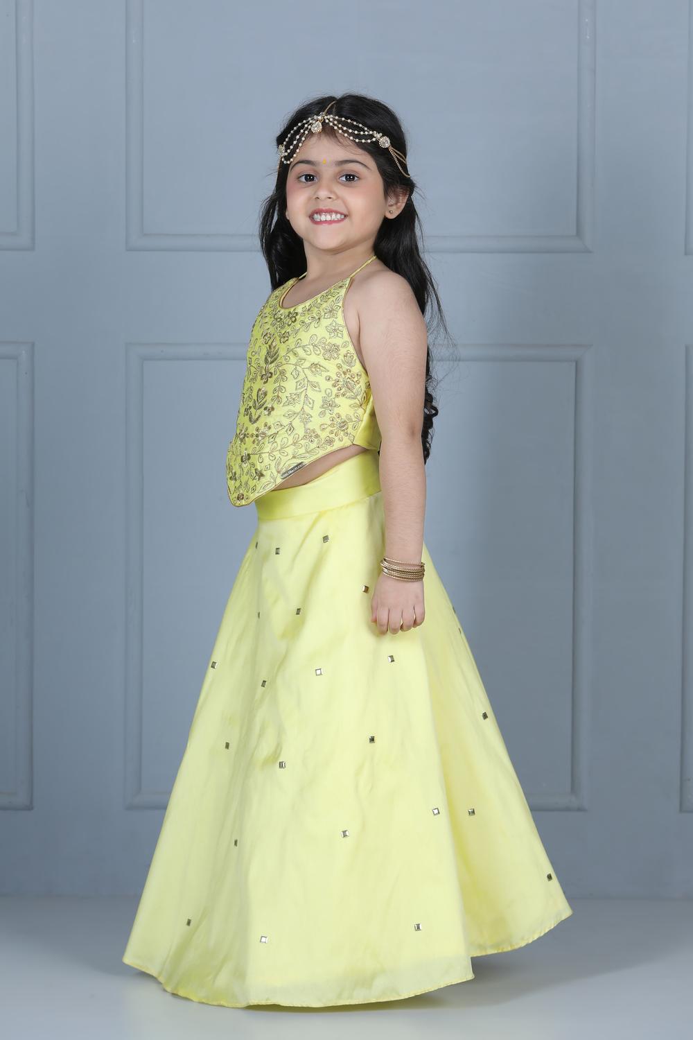 Halter Blouse With Silk Lehanga