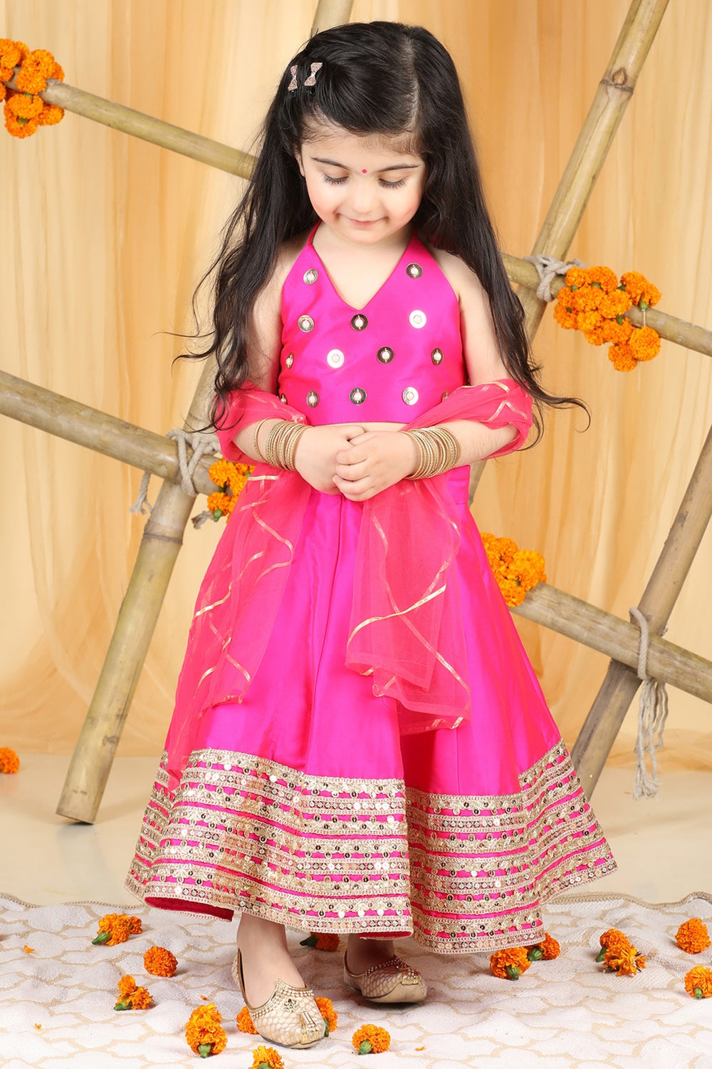 Lehenga With Habd Work Blouse