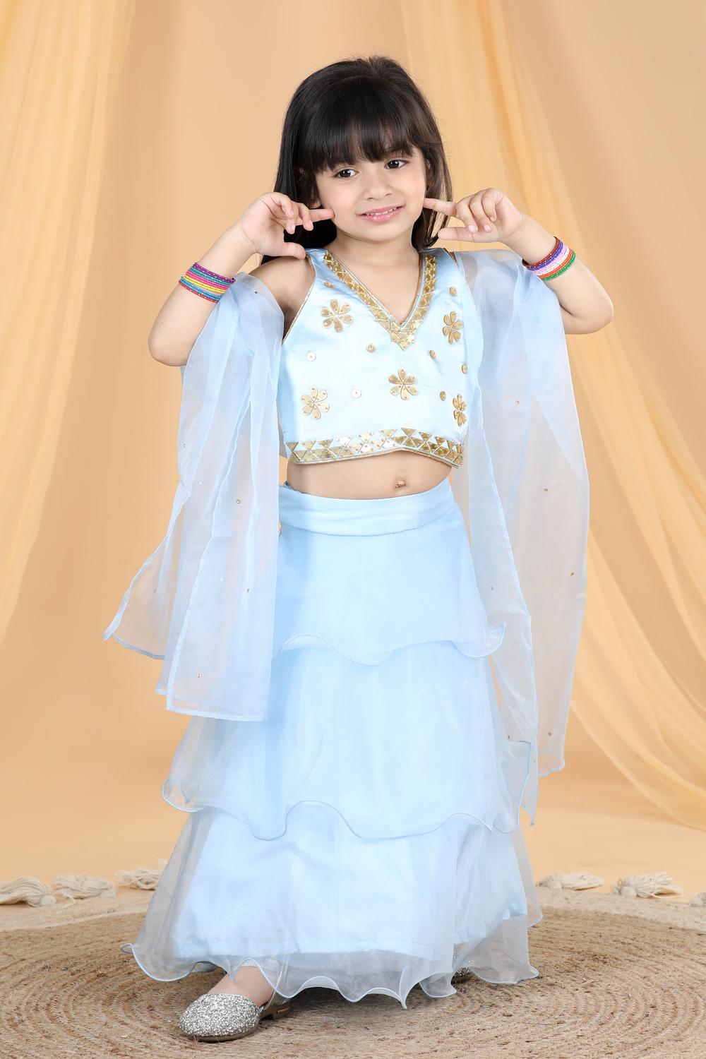 Acrylic Work Lehenga