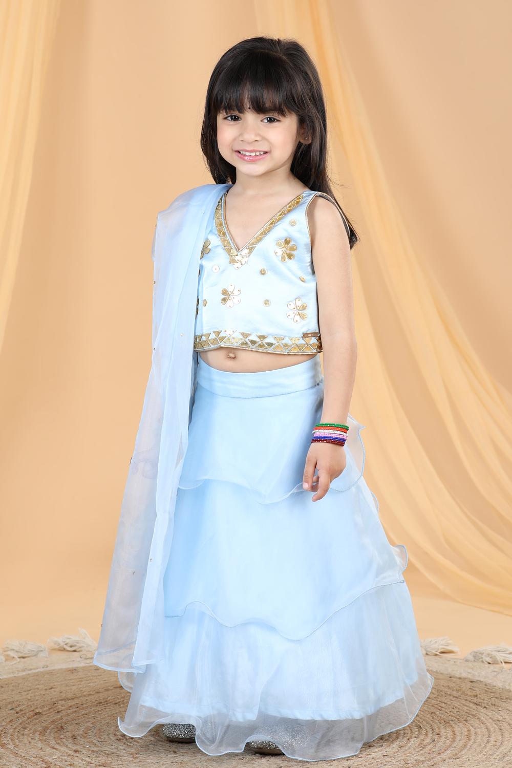 Acrylic Work Lehenga