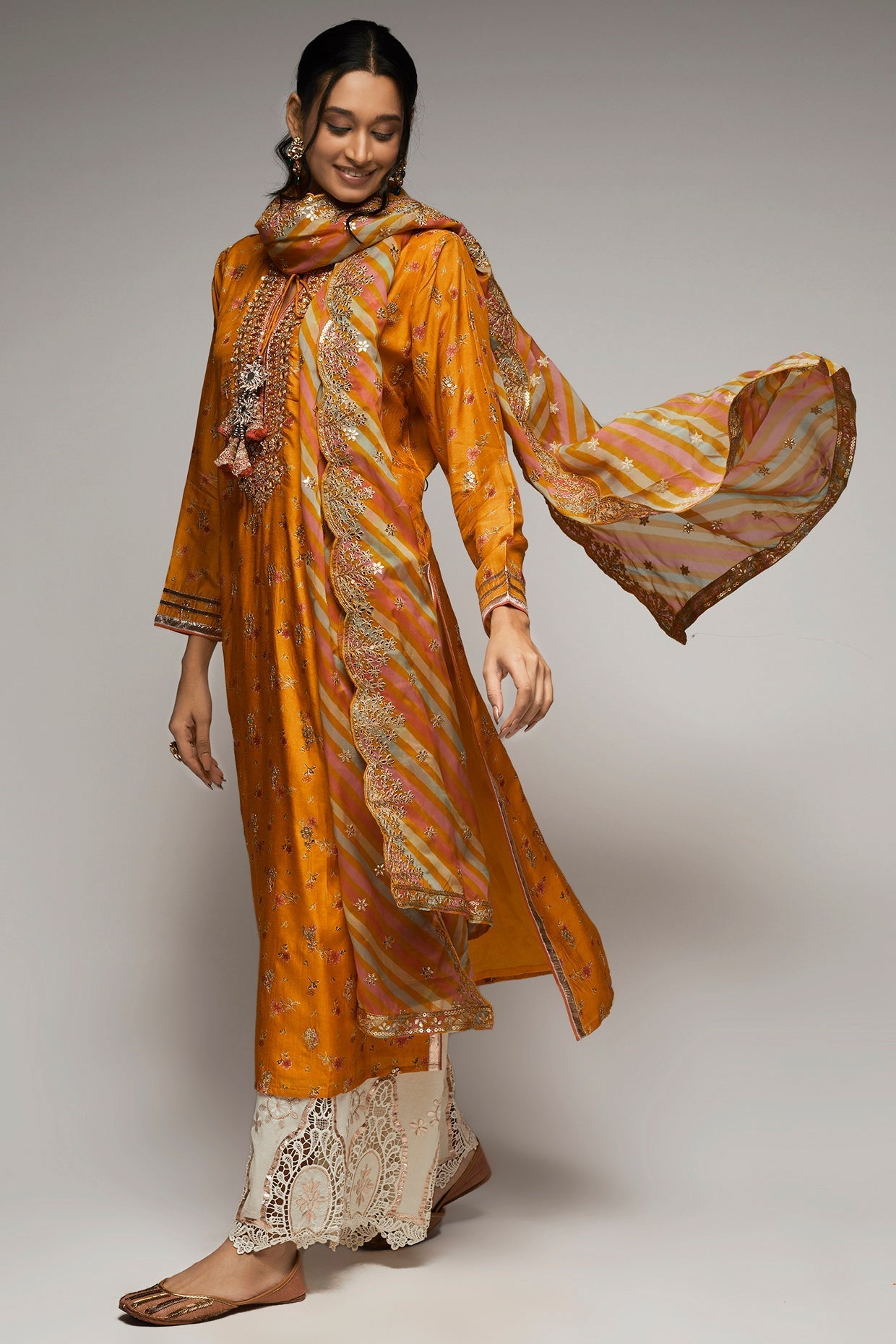 Rashida Orange Tunic