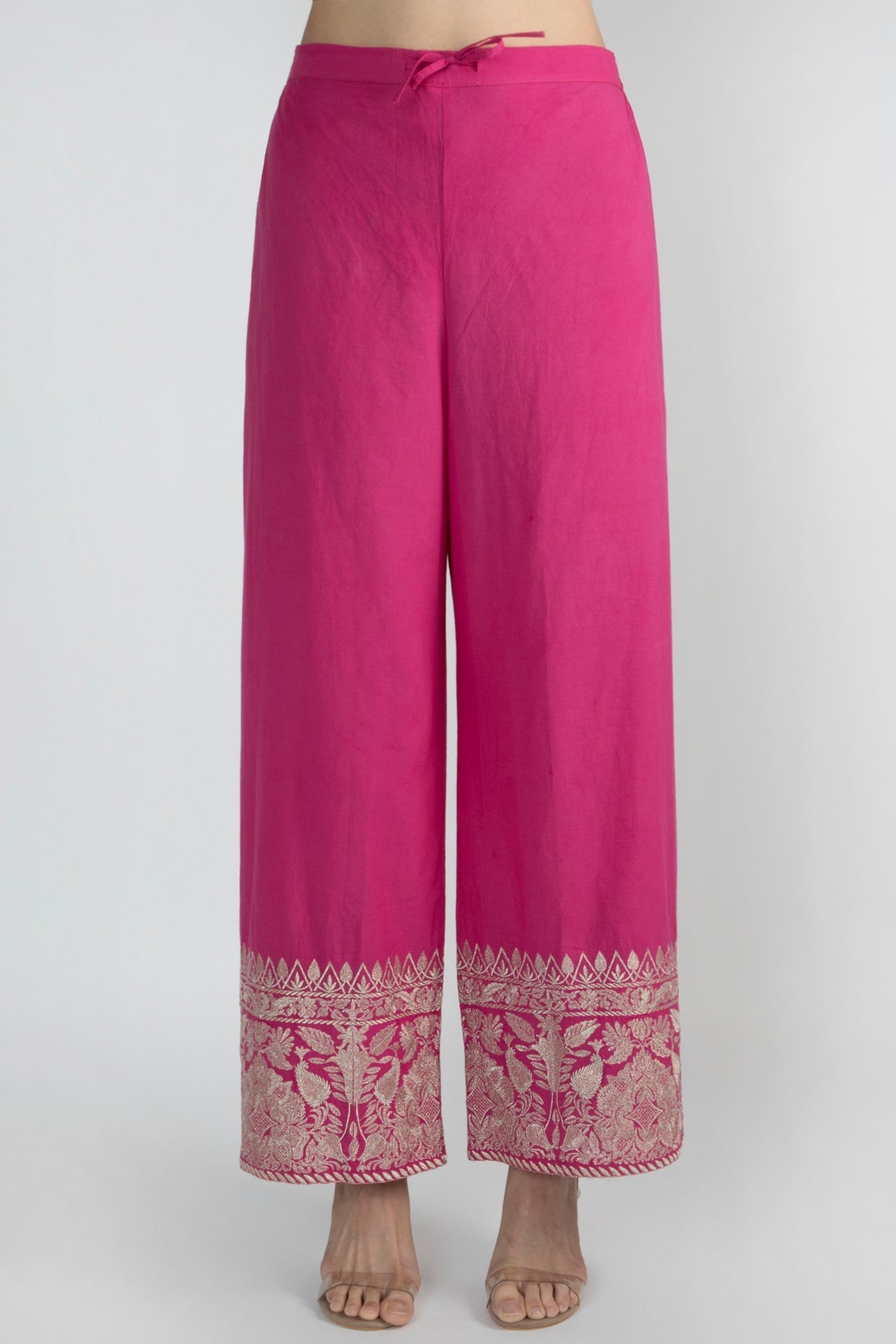 Meera Pink Jacket Palazzo Set