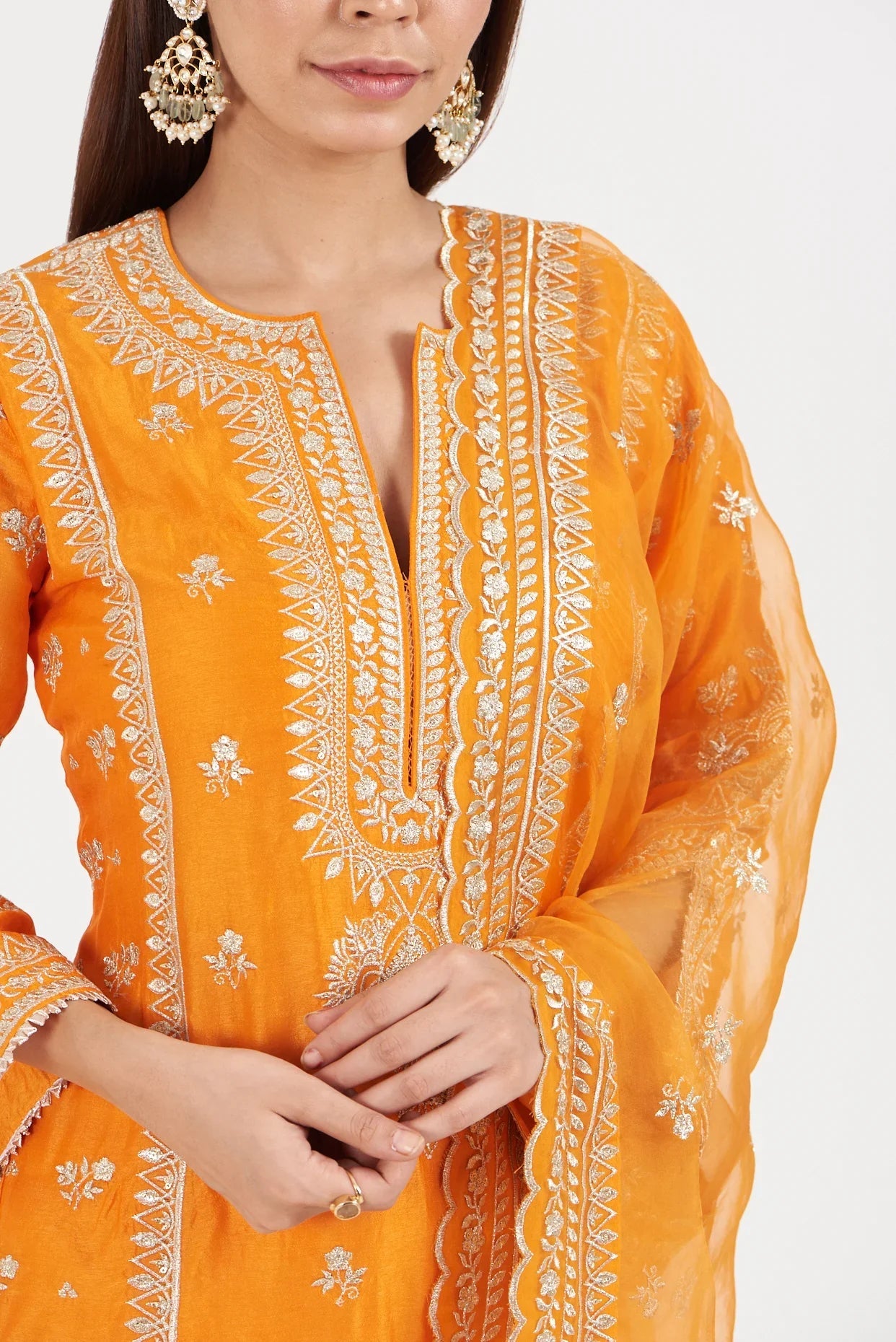 New Rati Orange Palazzo Set