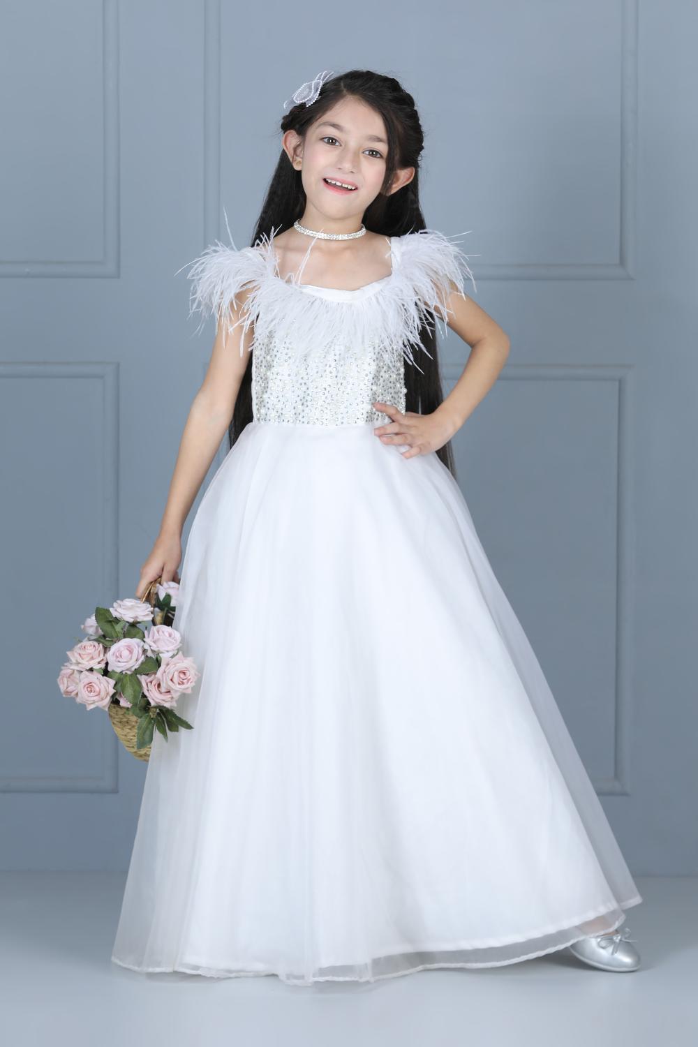 Gown With Furr Detailing