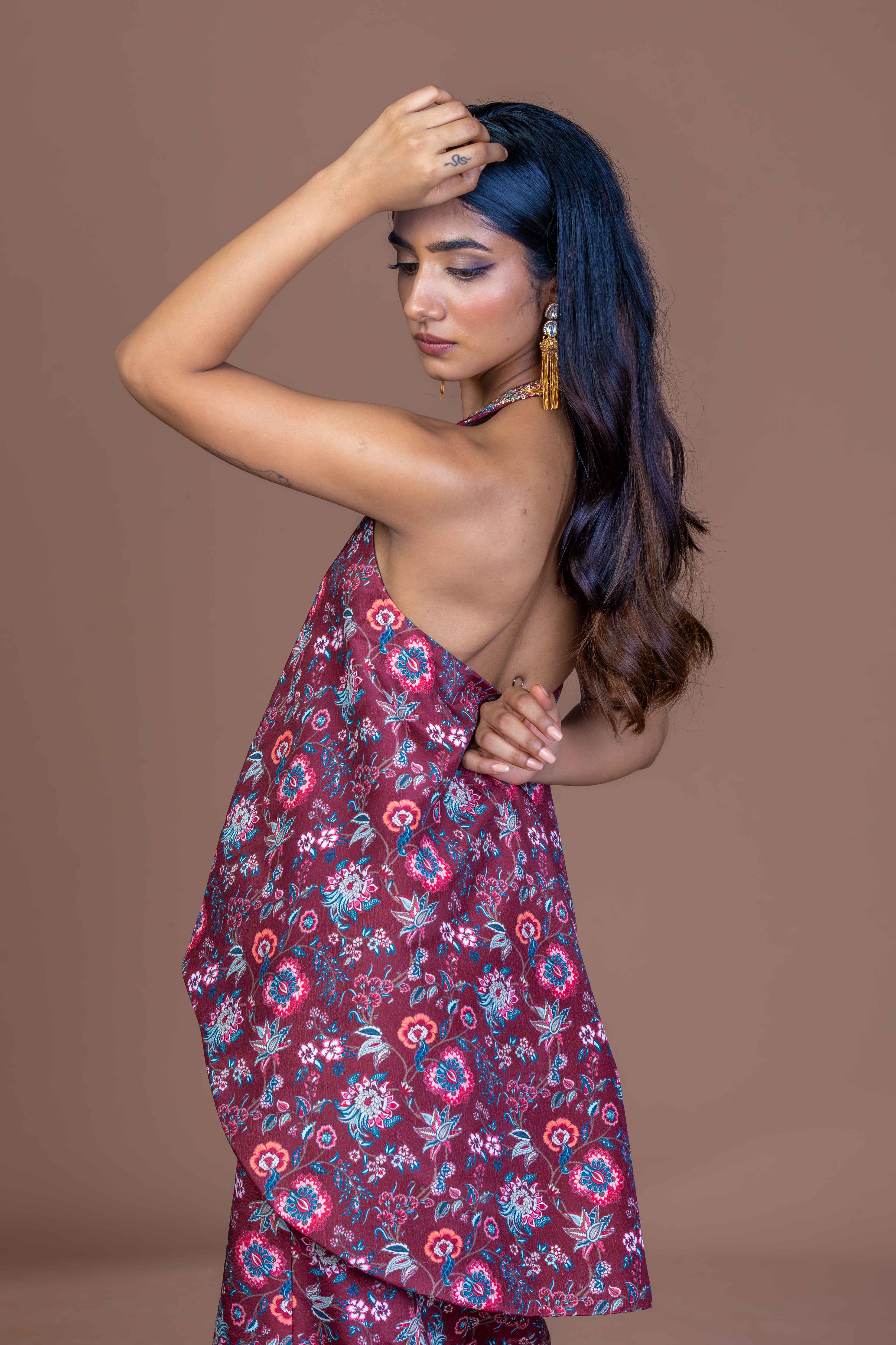 Garnet Glimmer Halter Coord Set