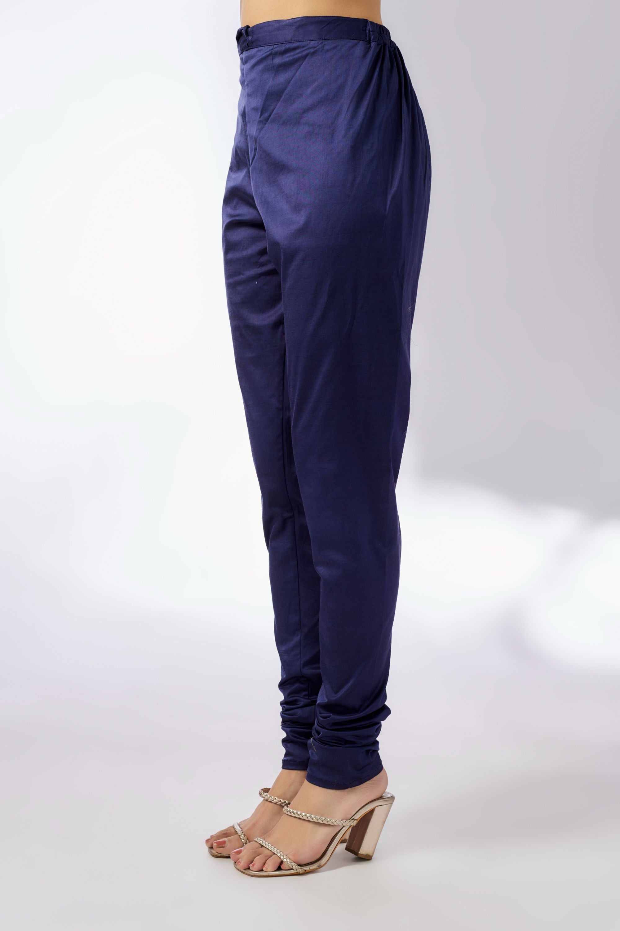 CY Gopi Vaid Joshna Tiered Navy Anarkali Set Closeup 2