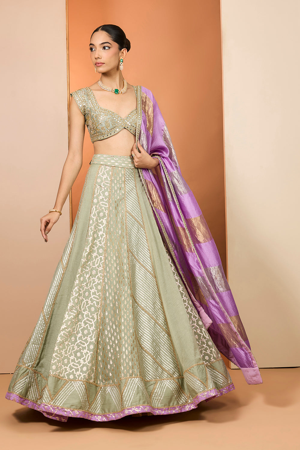 Green Lehenga Set