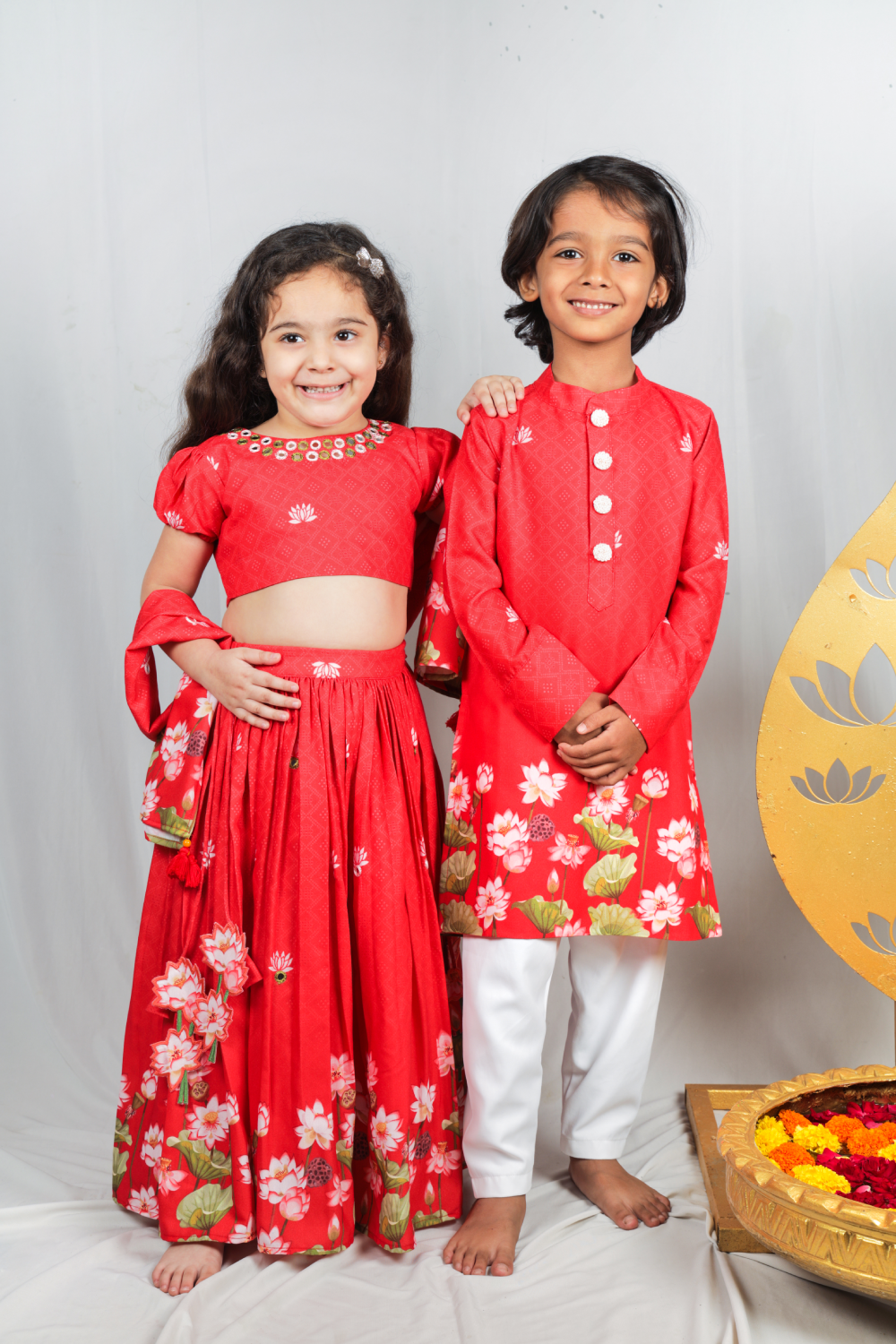 RED PICHWAI LEHENGA SET