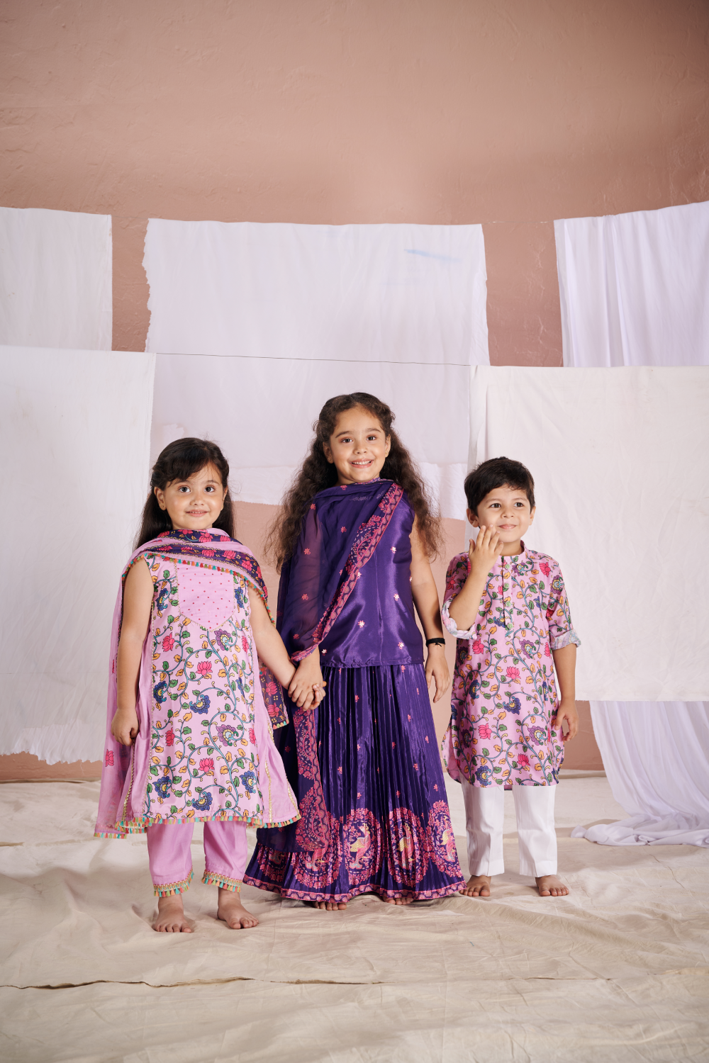 PURPLE KALAMKARI LEHENGA SET