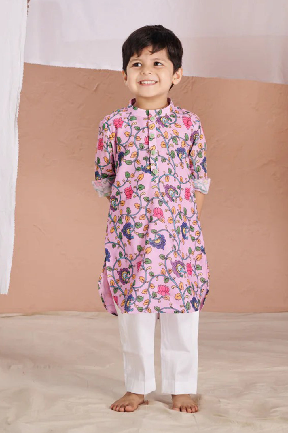 LAVENDER KALAMKARI KURTA SET