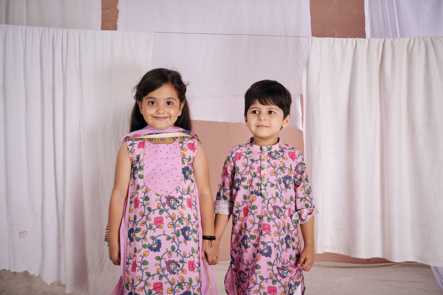 LAVENDER KALAMKARI KURTA SET