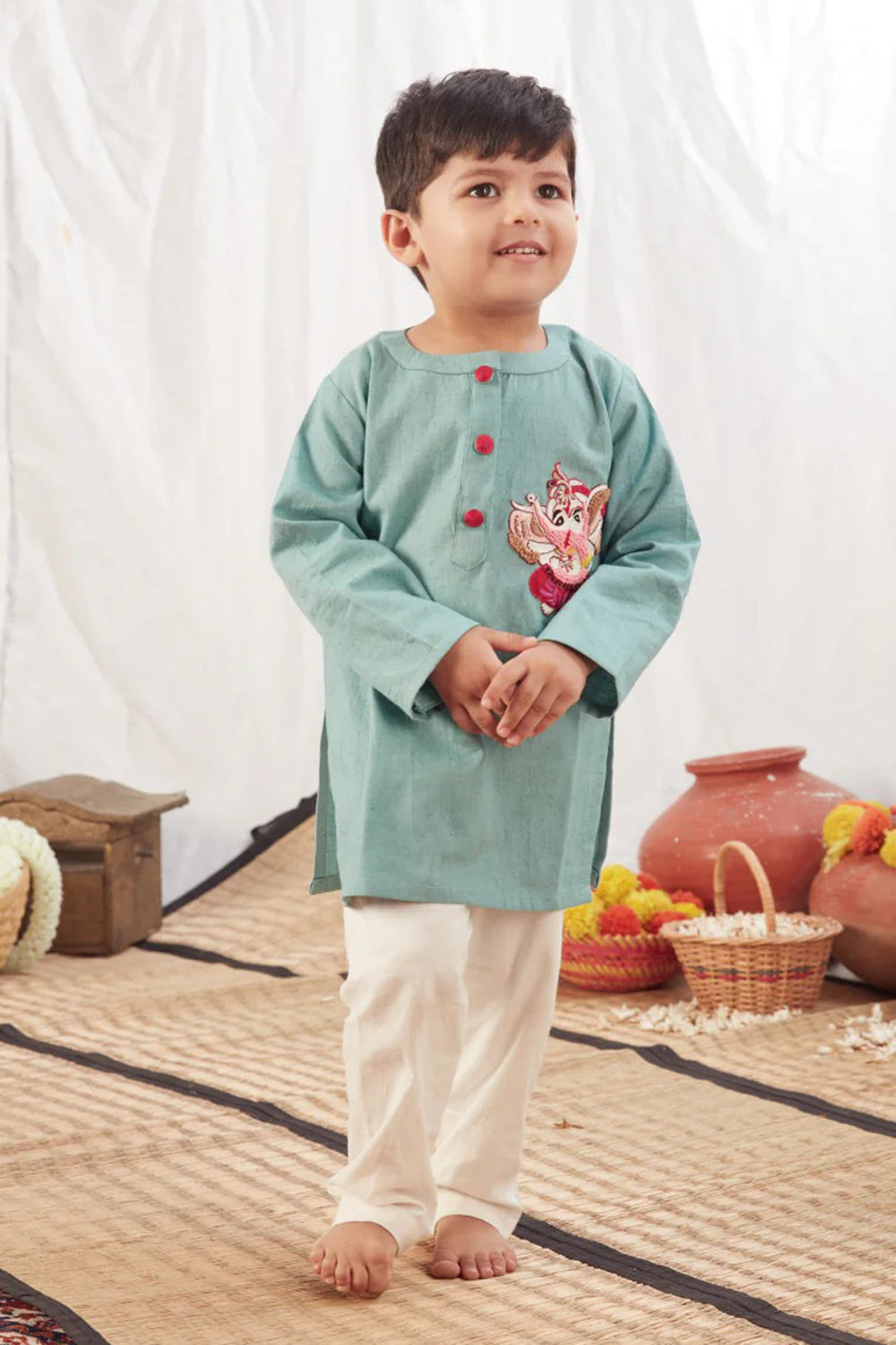 BLUE GANESHJI KURTA SET