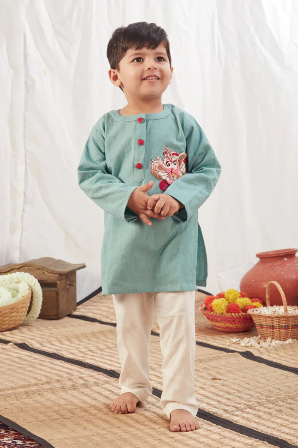 BLUE GANESHJI KURTA SET