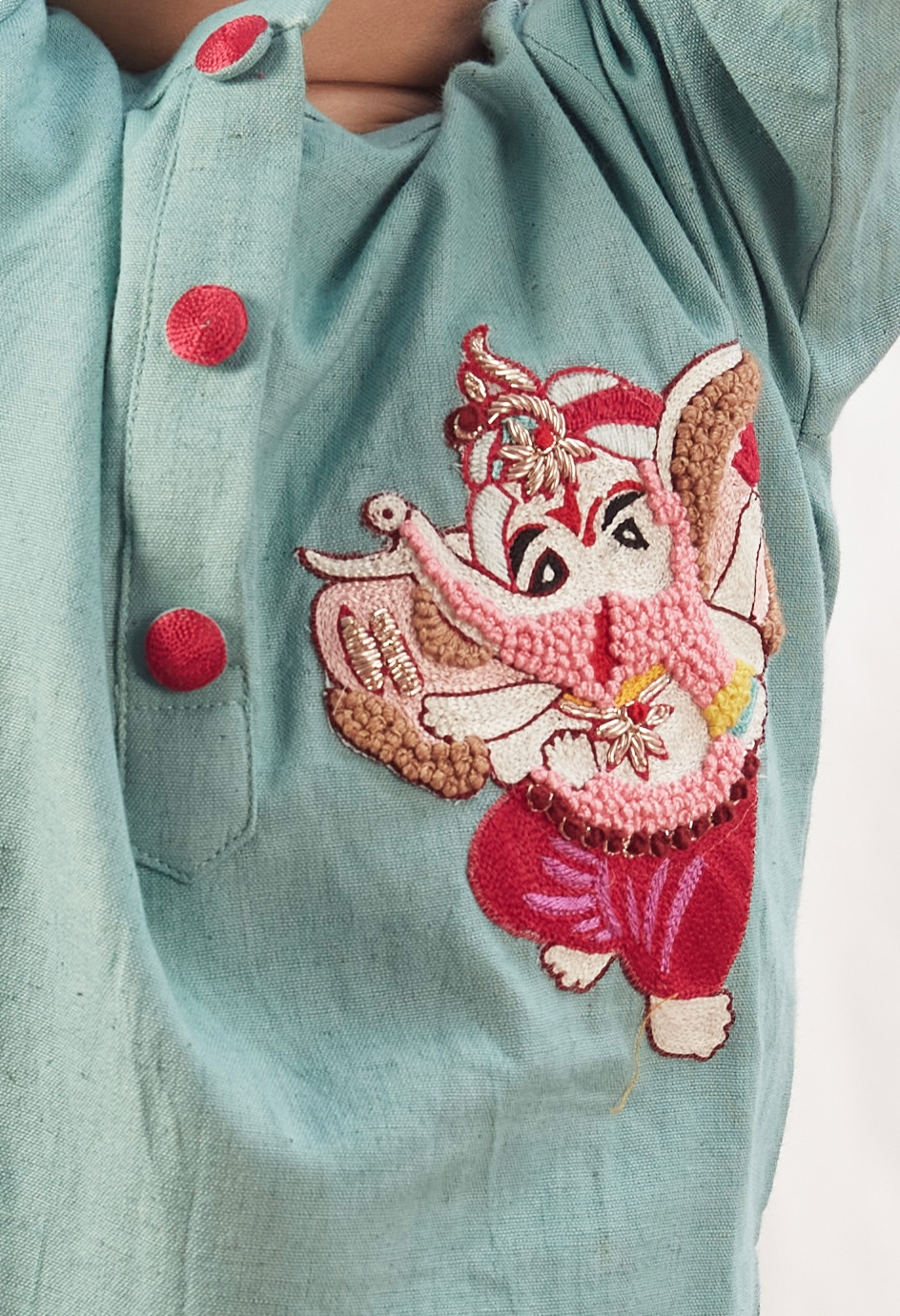 BLUE GANESHJI KURTA SET