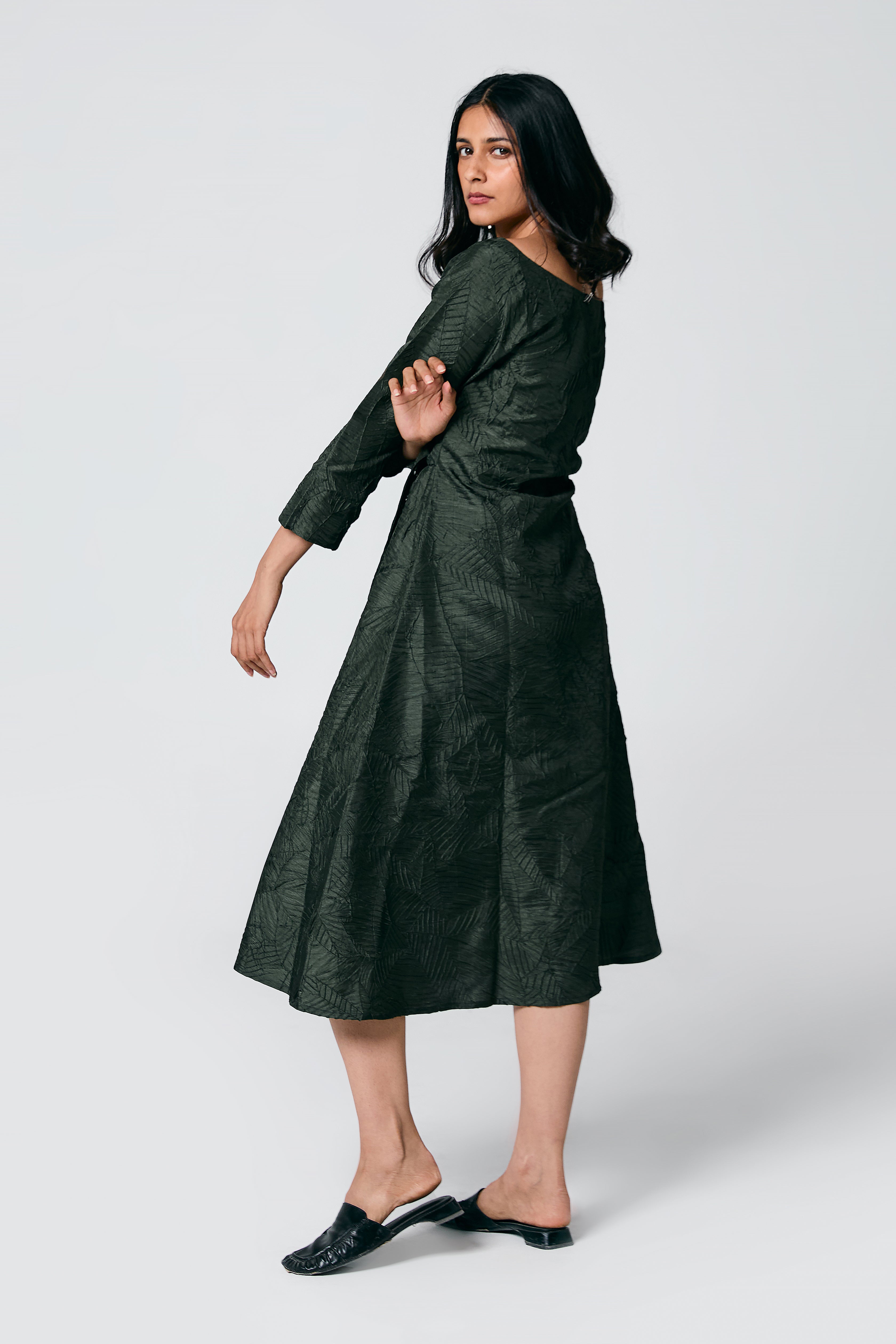 Crush Front Tie Dress