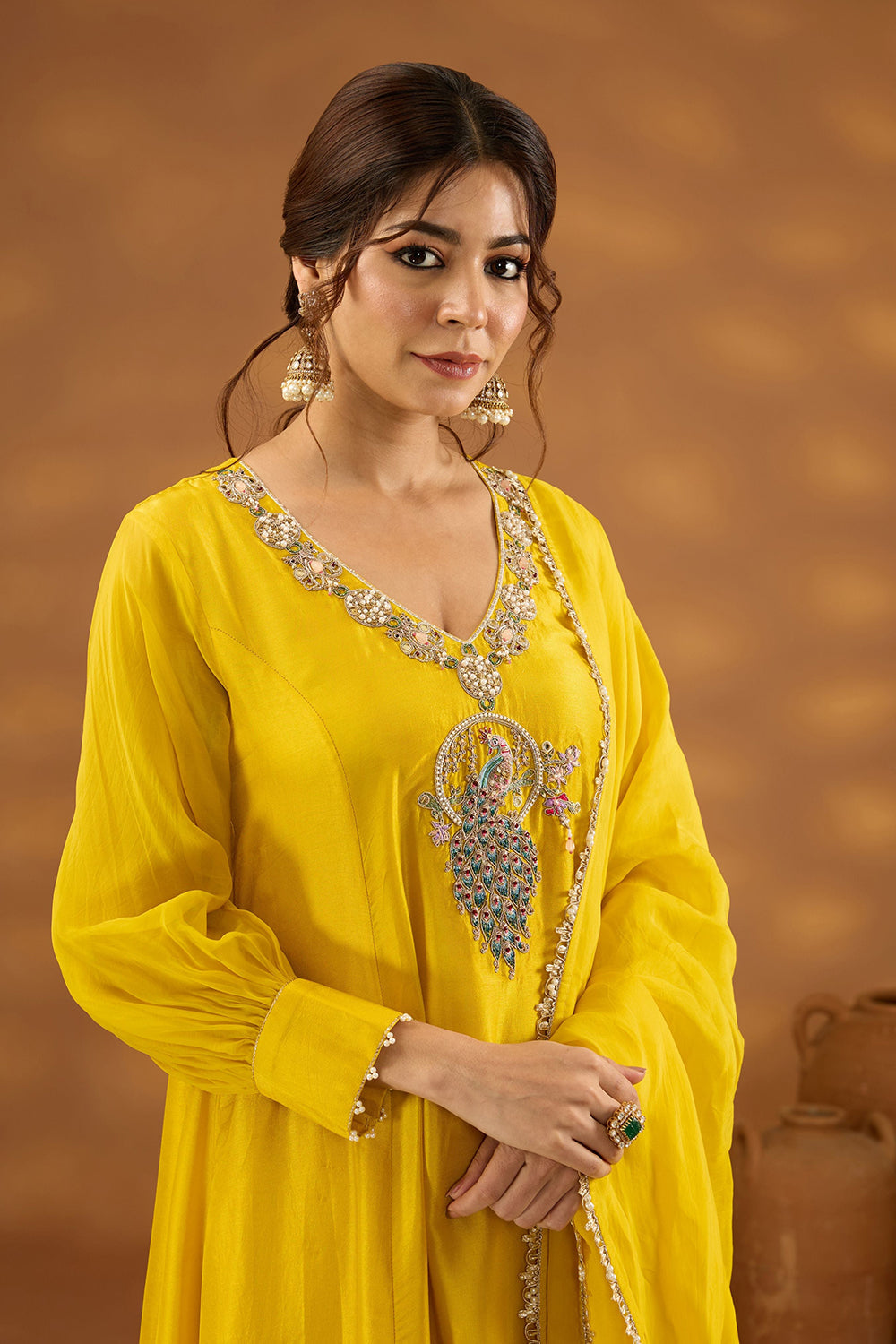 Sunehri Mayur bagh suit set