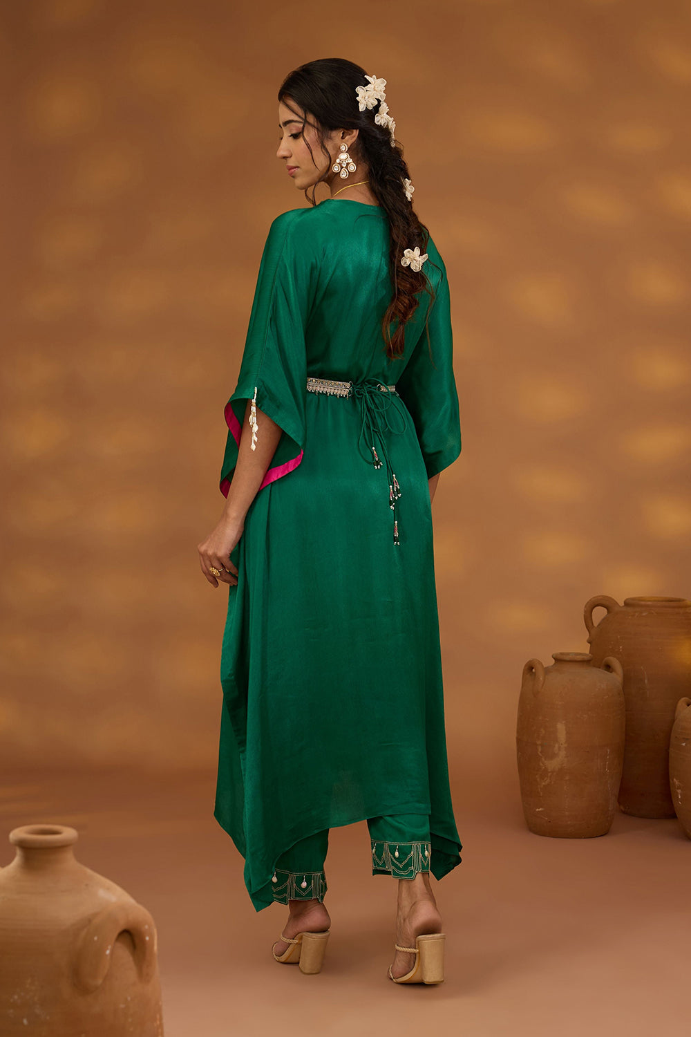 Kamal Talai Drape Kurta Set