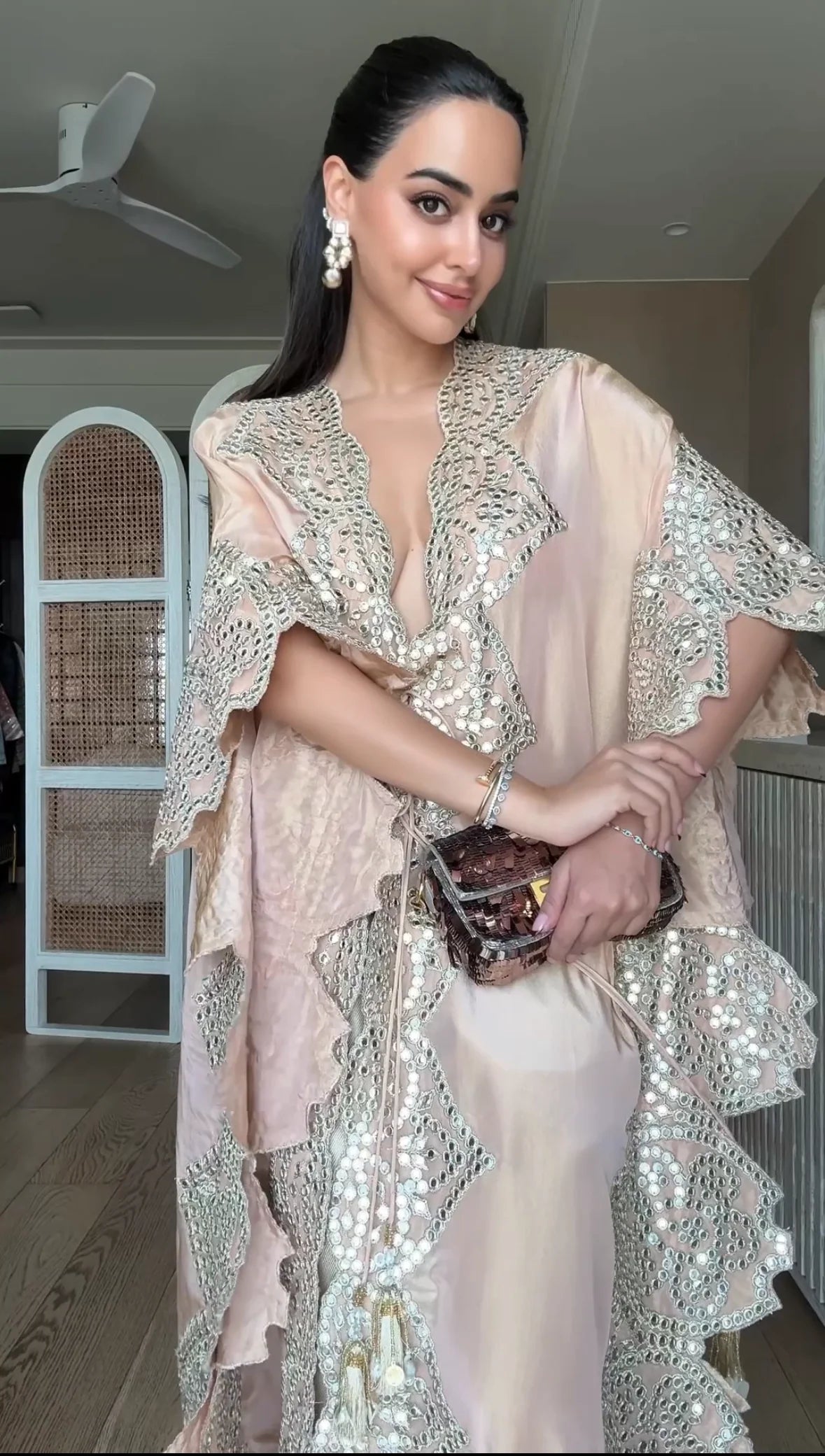Arushi Mehra in our Kaftaan With tassels