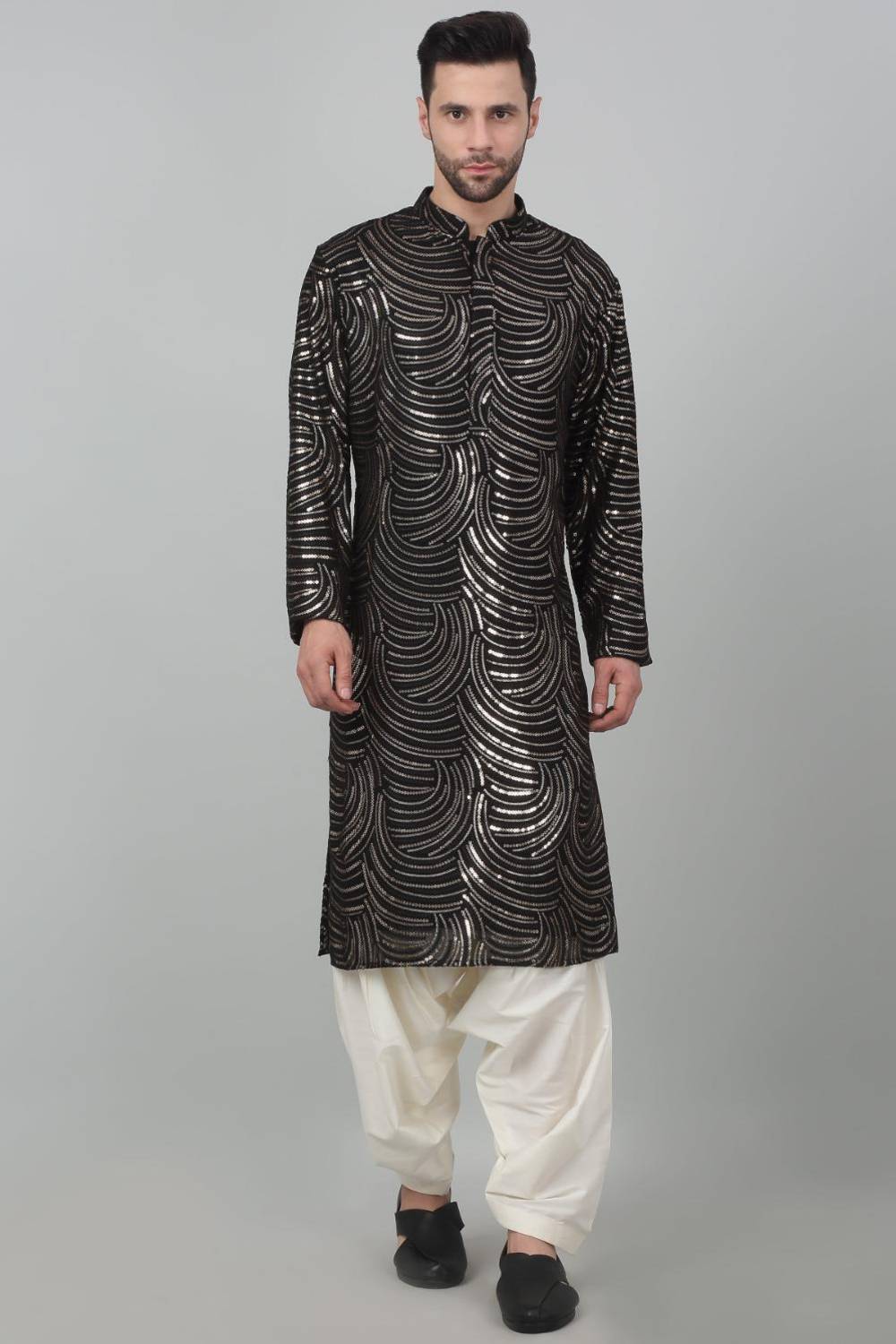 Chandramani Sequin Embroidered Kurta Set