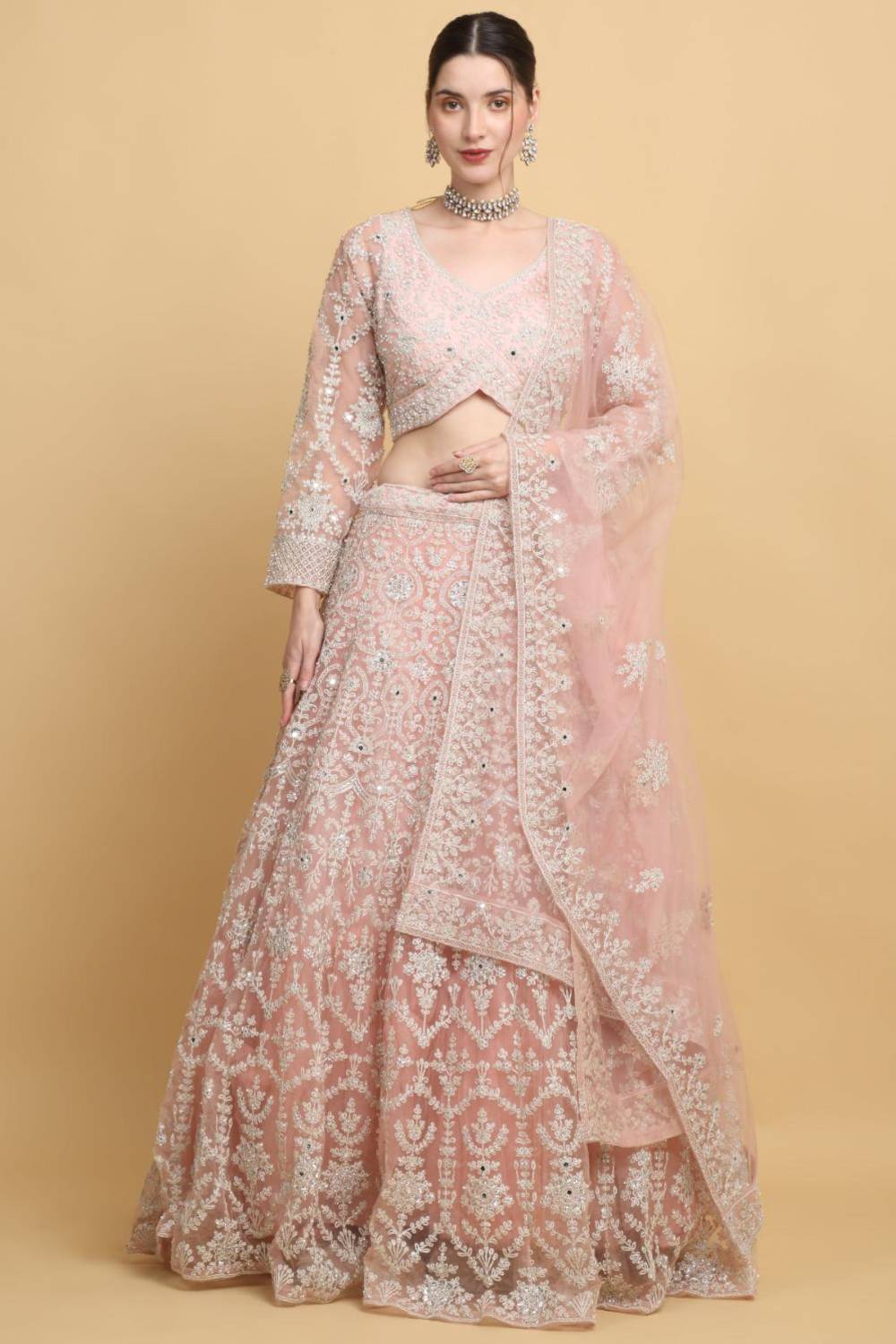 Suhavana  Embroidered Floral Bridal Lehenga Set