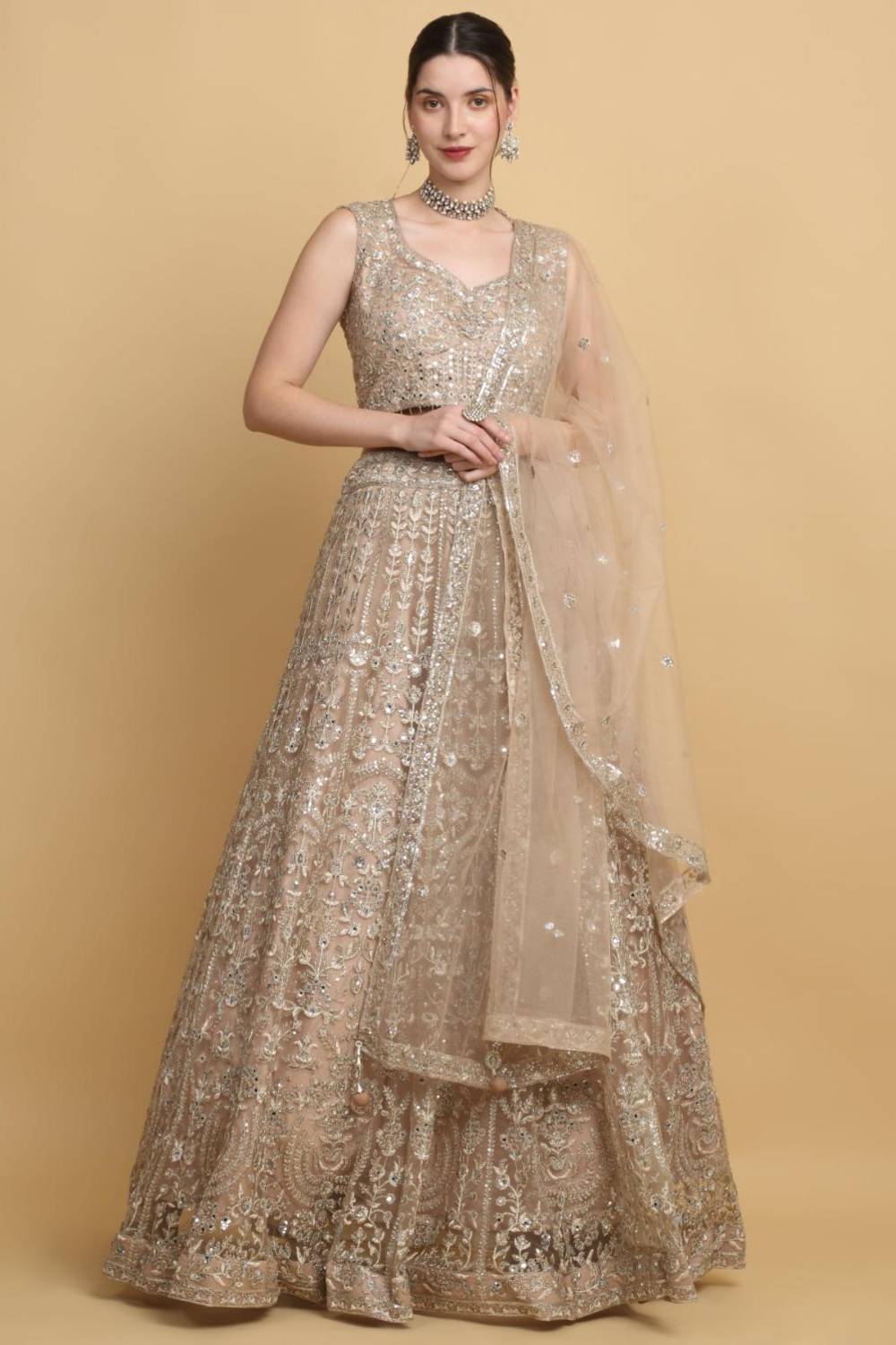 Swanidhya Embroidered Floral Bridal Lehenga Set