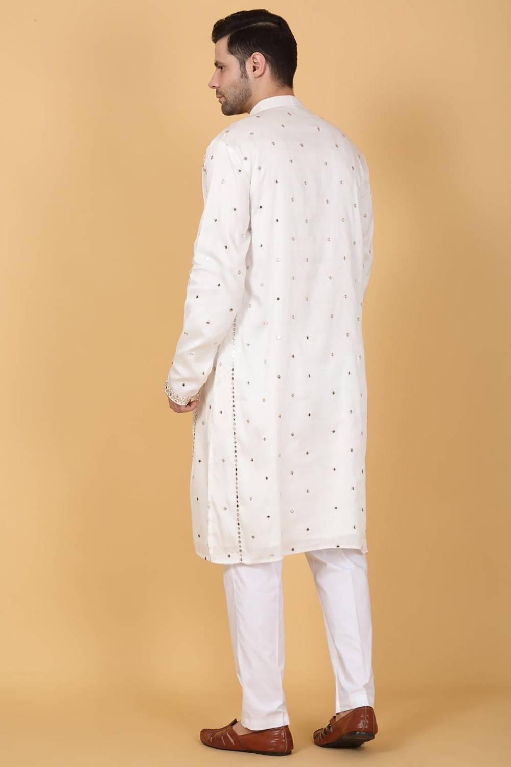 Zari Mirror Embroidered Kurta Set