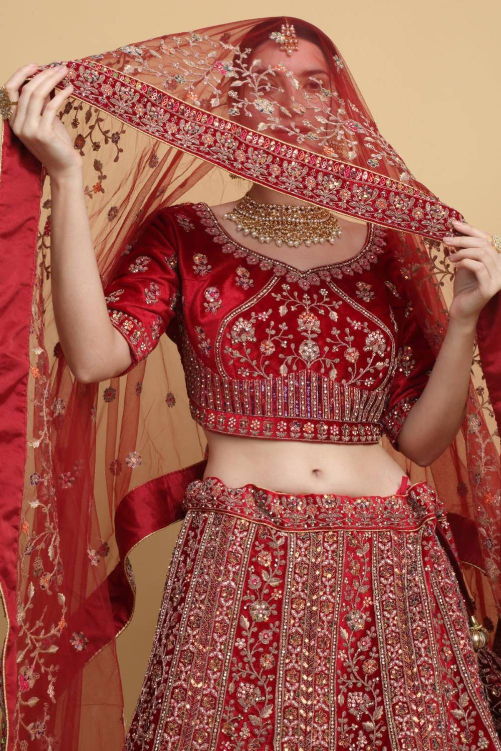 Shaheen Embroidered Bridal Lehenga Set