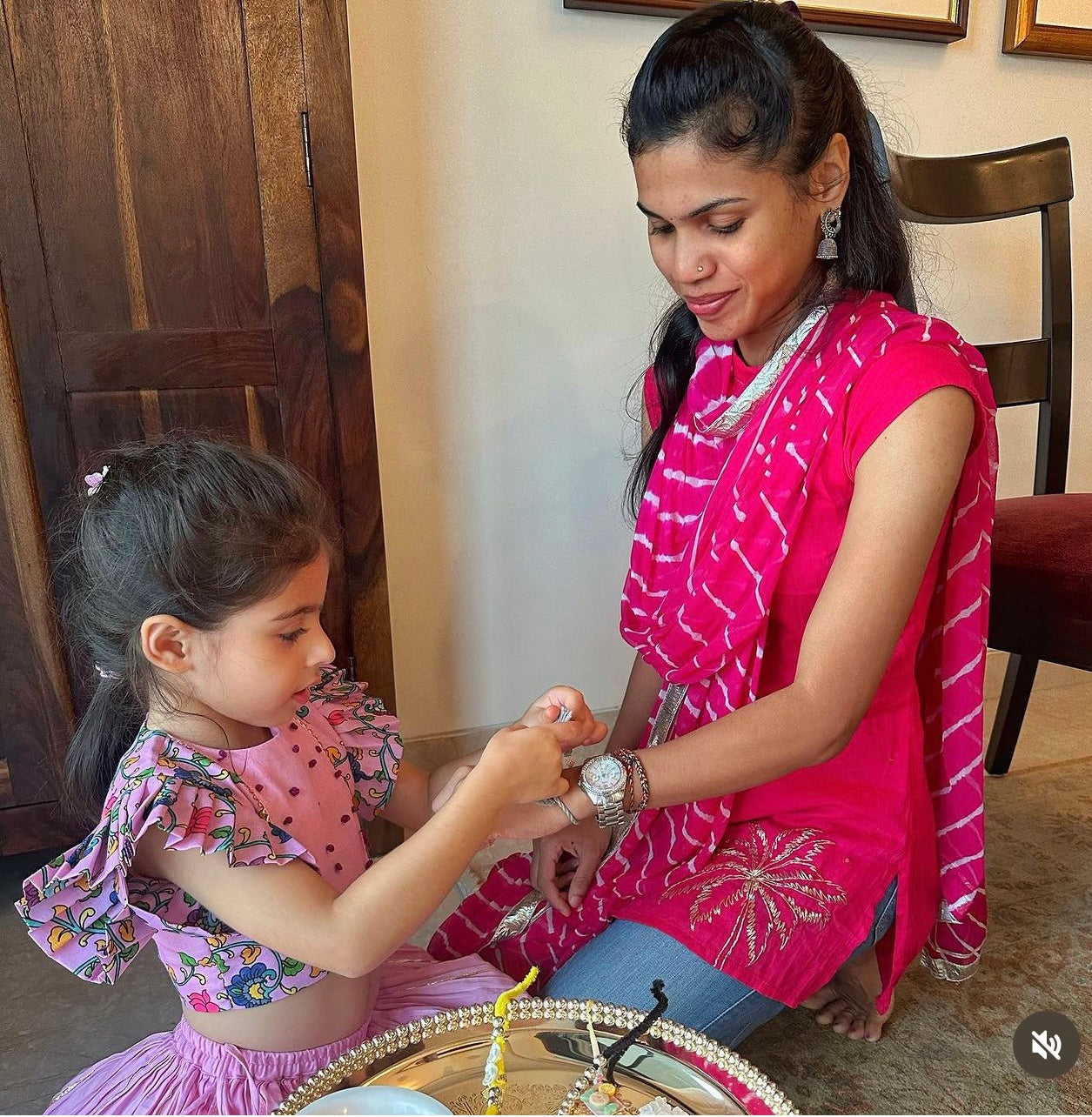 INAAYA LAVENDER KALAMKARI LEHENGA SET