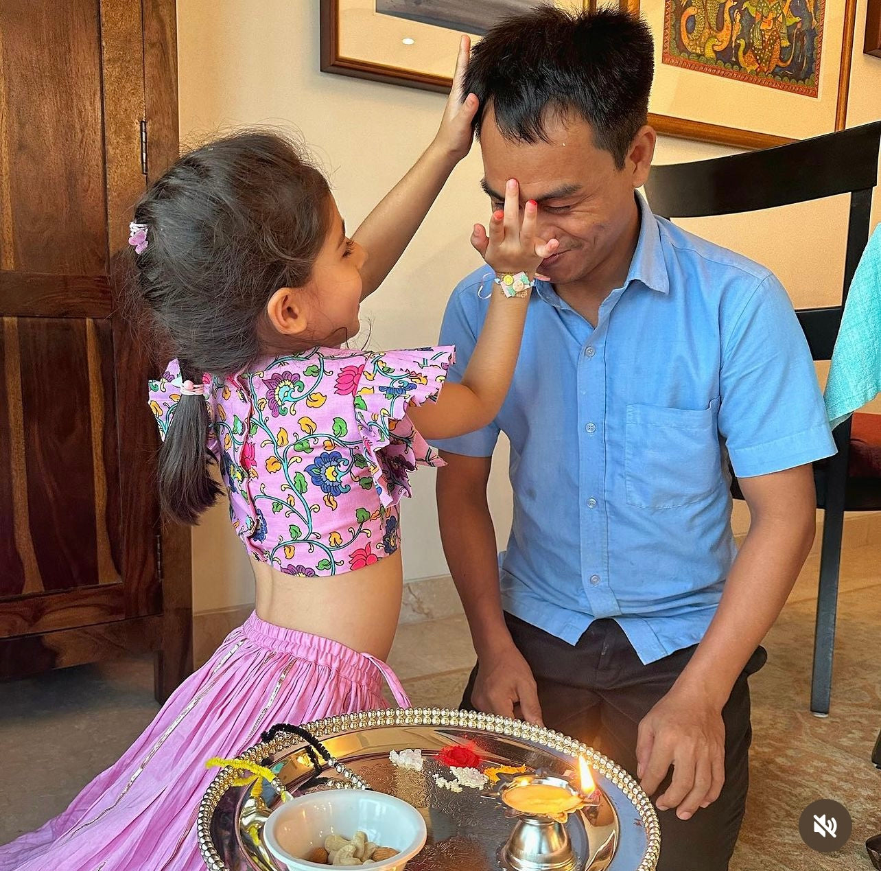 INAAYA LAVENDER KALAMKARI LEHENGA SET