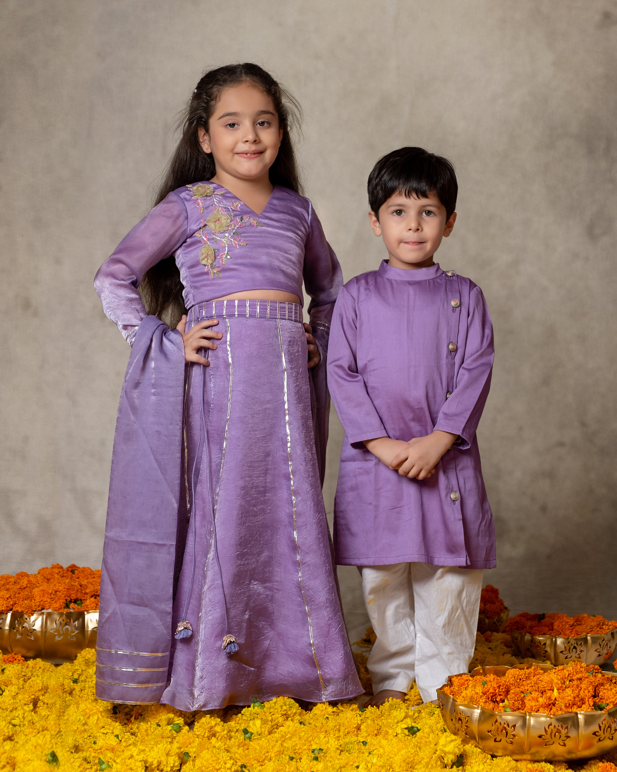 LAVENDER KURTA SET