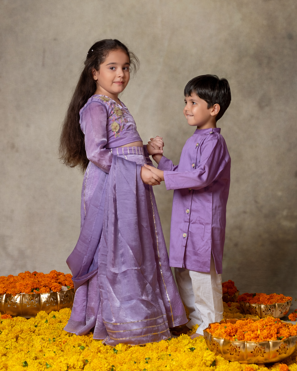 LAVENDER KURTA SET