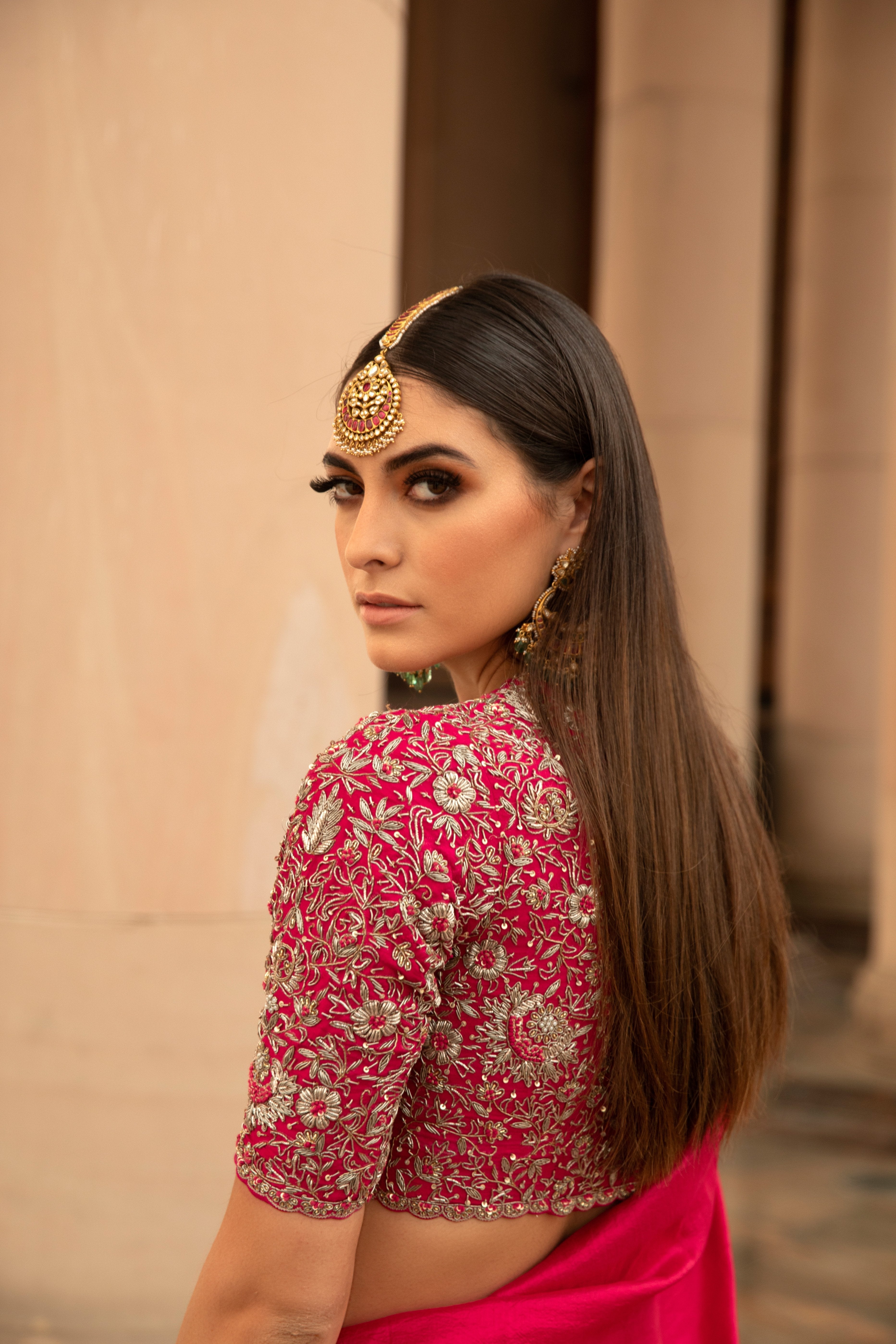 Jayanti Reddy - Red Raw Silk Embroidered Lehenga Set