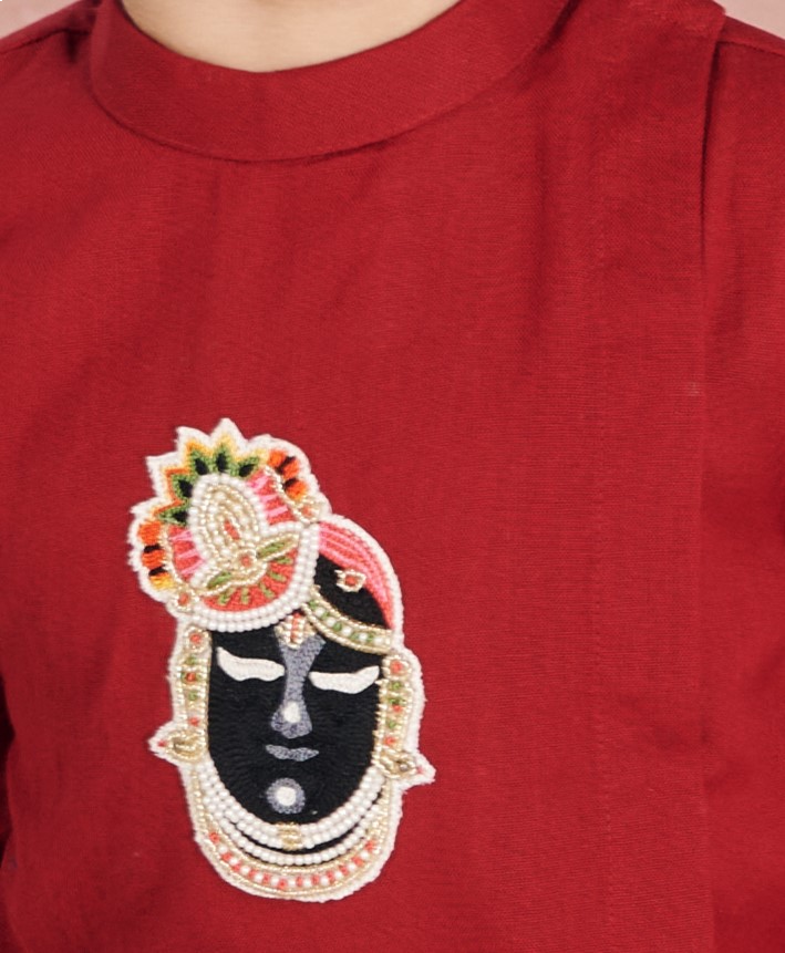 MAROON SRINATHJI KURTA SET