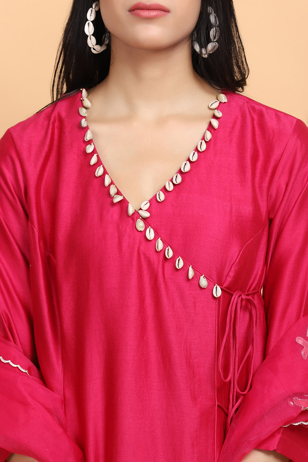 Pink Angrakha Suit Set - Auraya Fashion -  - #tag1# - #tag2# - #tag3# - #tag3#
