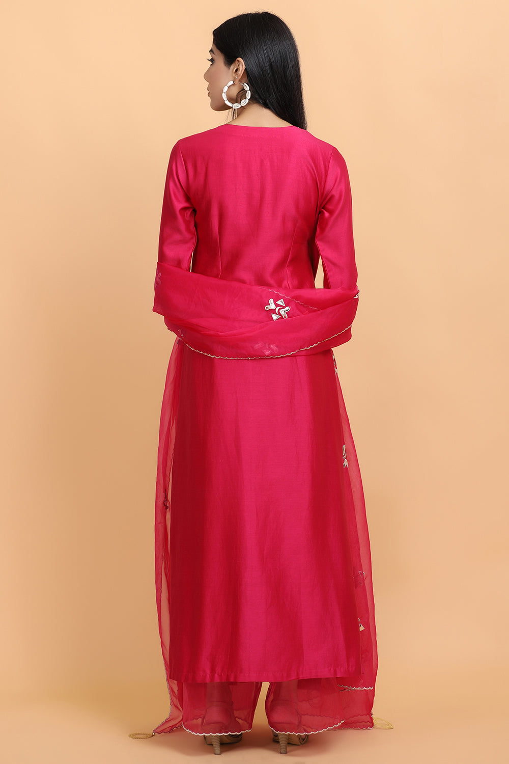 Pink Angrakha Suit Set - Auraya Fashion -  - #tag1# - #tag2# - #tag3# - #tag3#