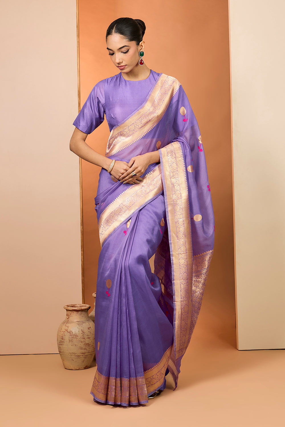 Lilac Saree Set