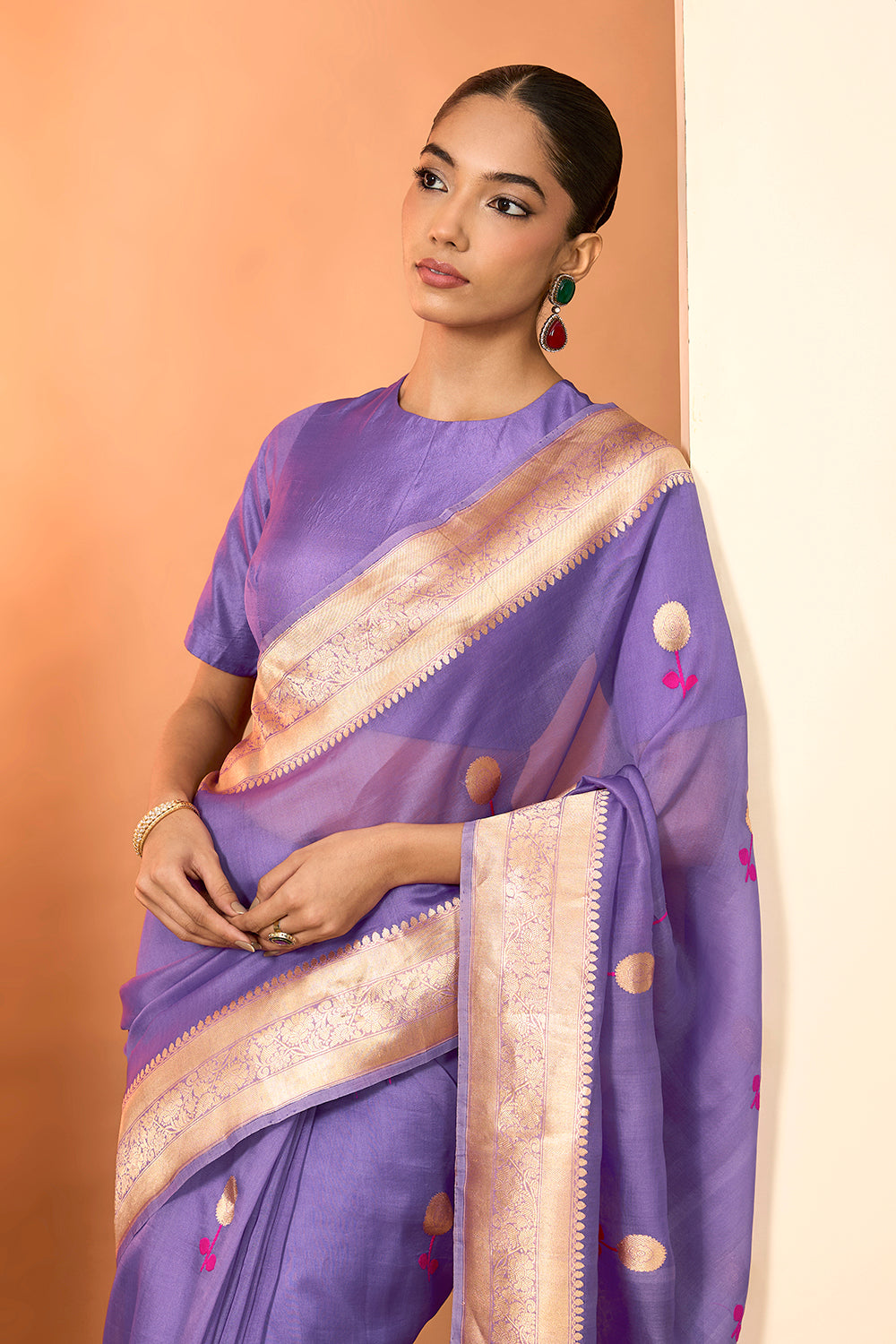 Lilac Saree Set