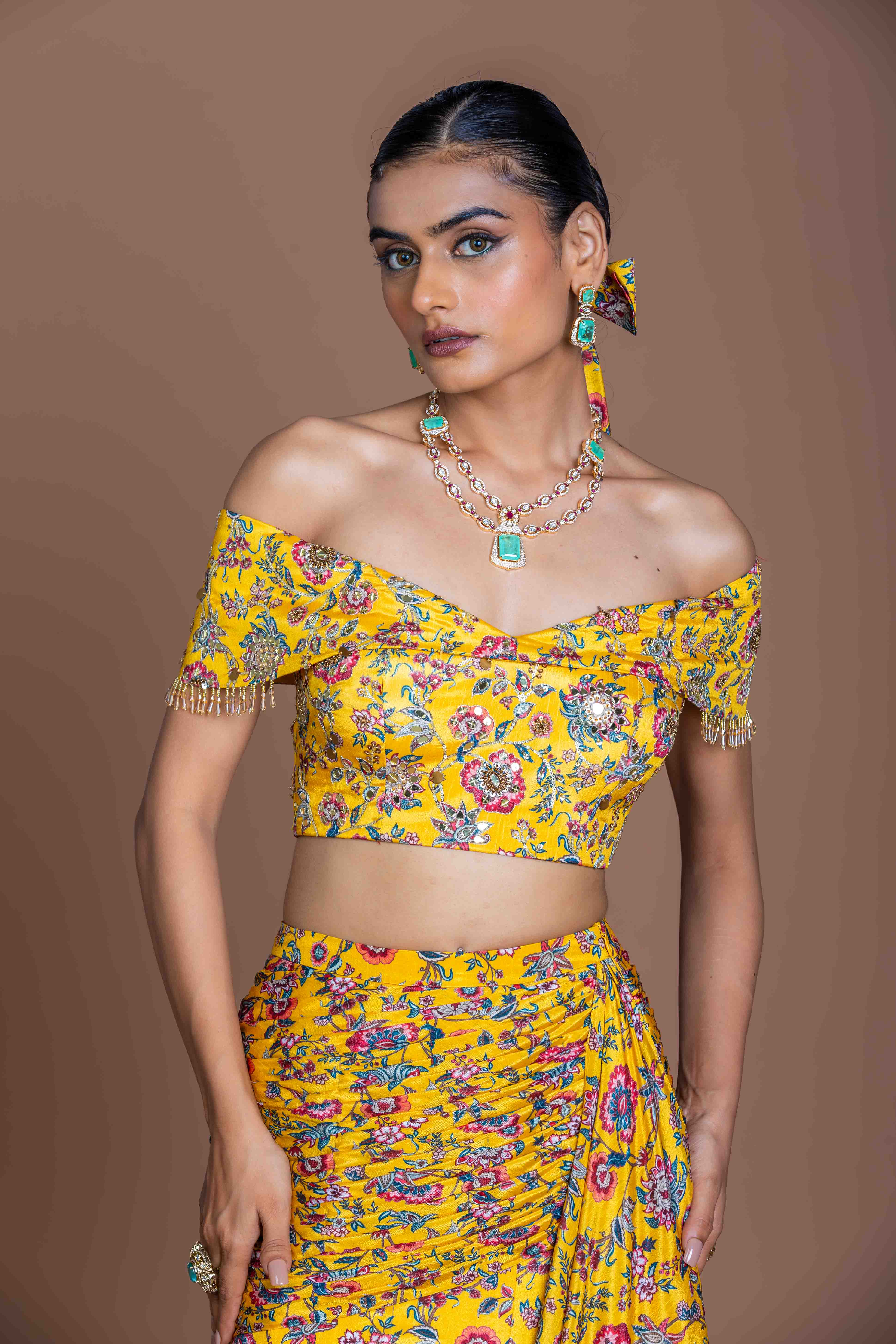 Mermaid Mustard Skirt coord set