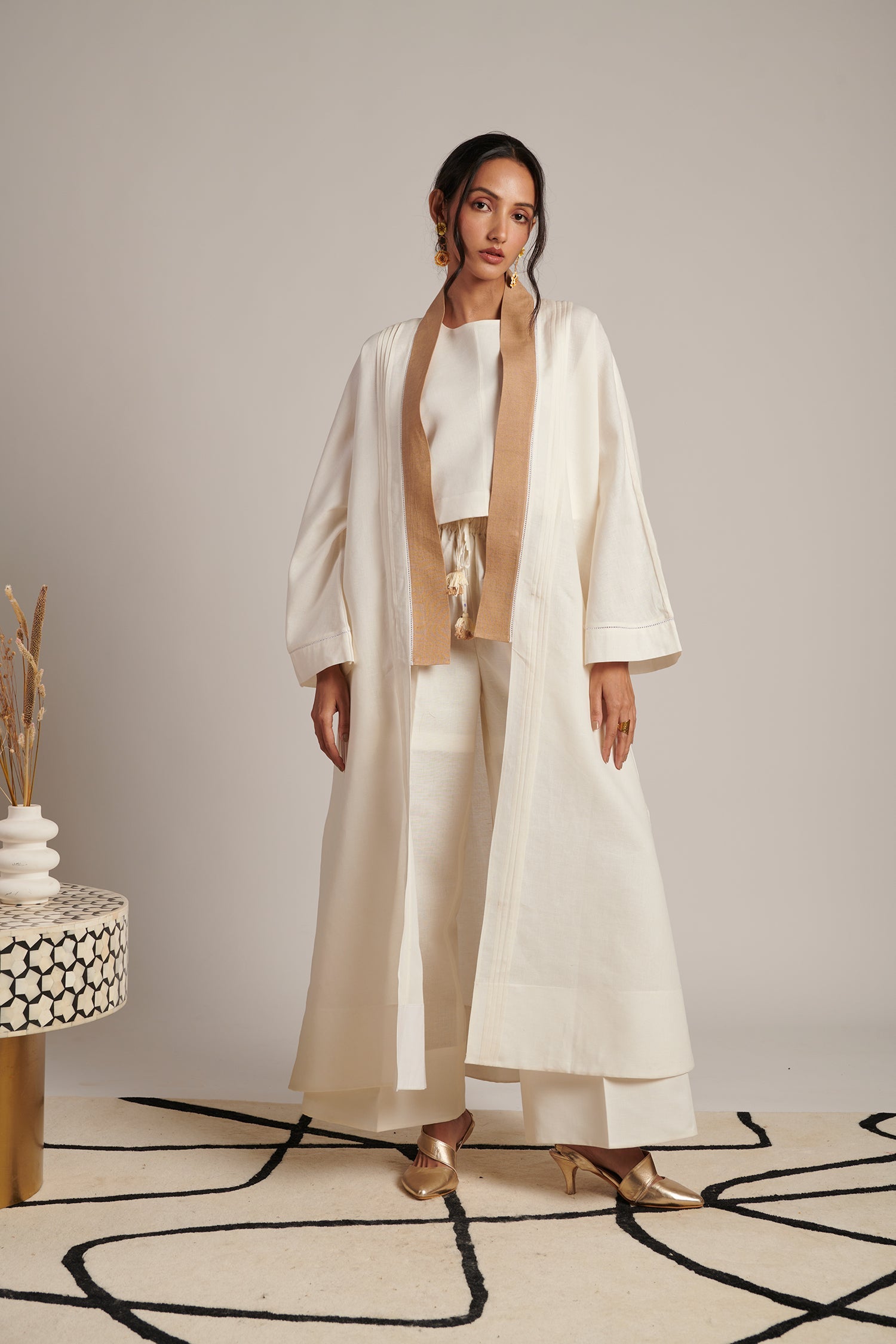 Naina Co-Ord Set  (Pearl)